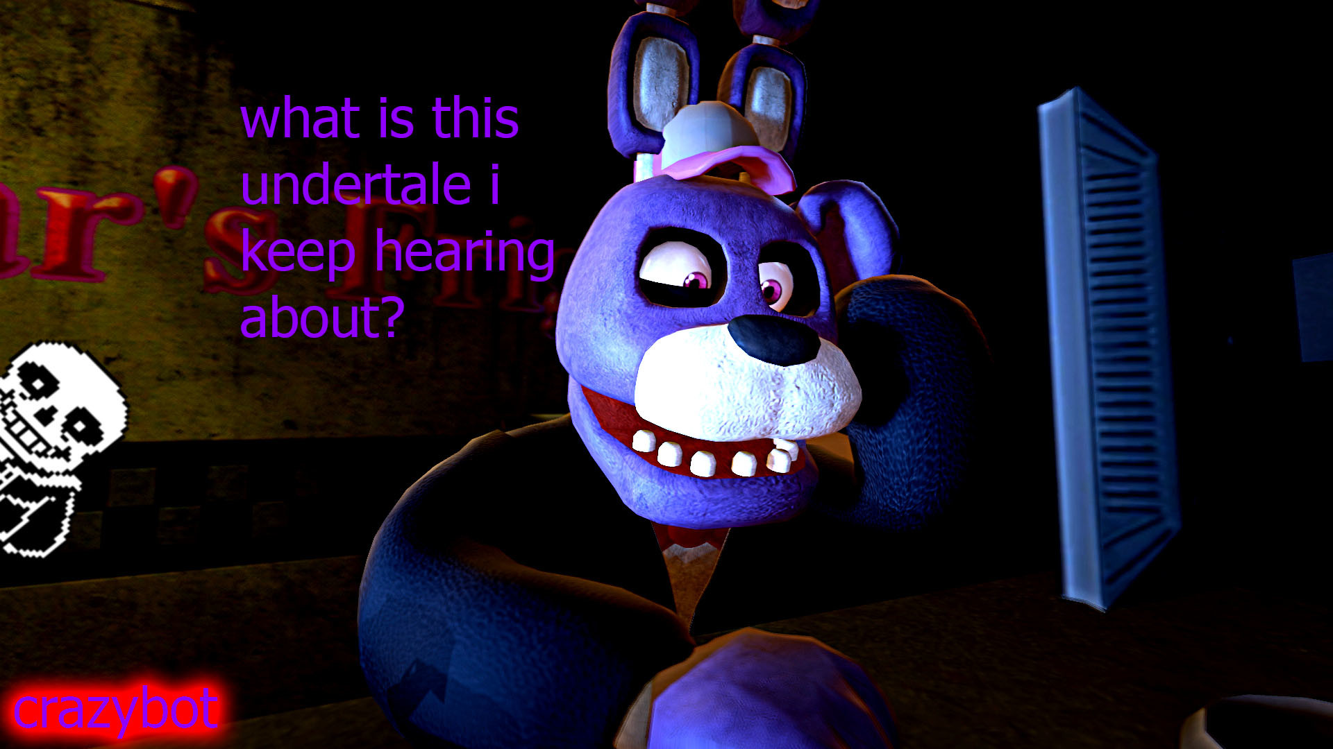 1920x1080 bonnie discovering undertale by crazybot1231 bonnie discovering undertale  by crazybot1231