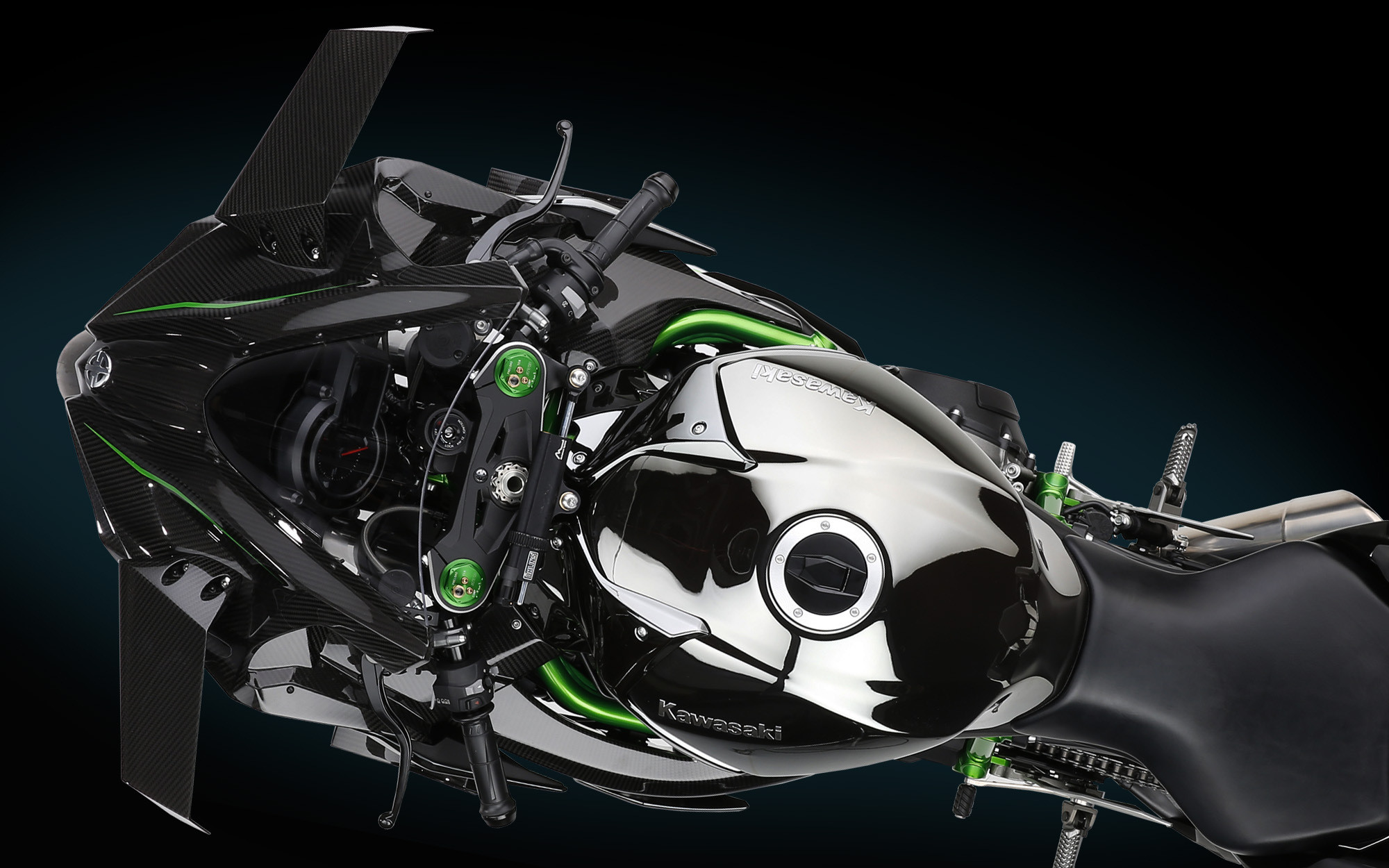 2000x1250 High-resolution images of the Kawasaki Ninja H2R.