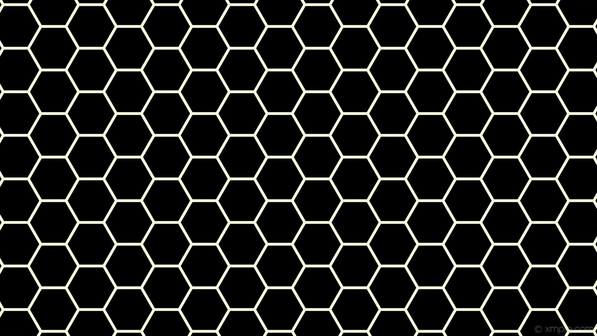 1920x1080 wallpaper beehive honeycomb black hexagon yellow light yellow #000000  #ffffe0 diagonal 30Â° 9px