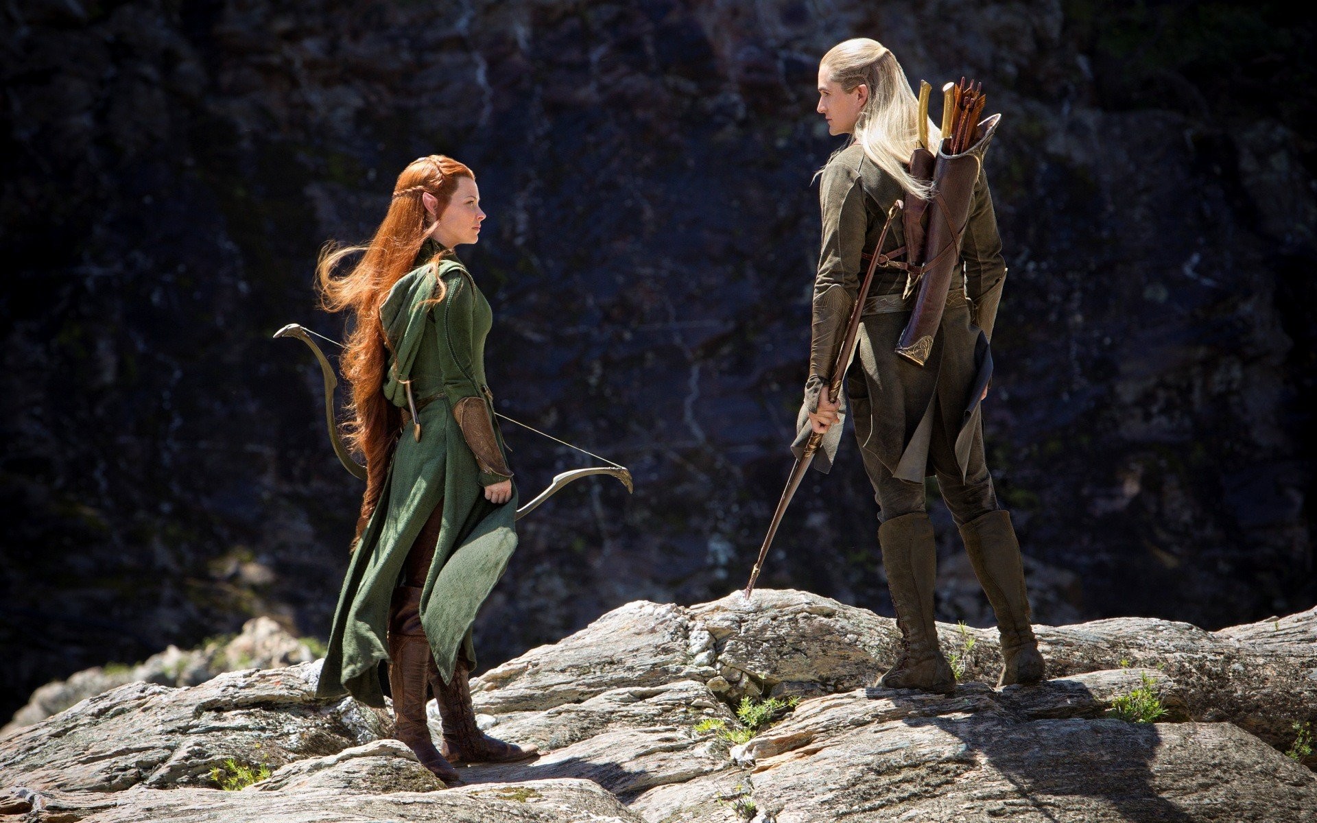 1920x1200 The Hobbit, Tauriel, Legolas, Redhead, Movies, Evangeline Lilly, Orlando  Bloom, The Hobbit: The Desolation of Smaug HD Wallpapers / Desktop and  Mobile ...