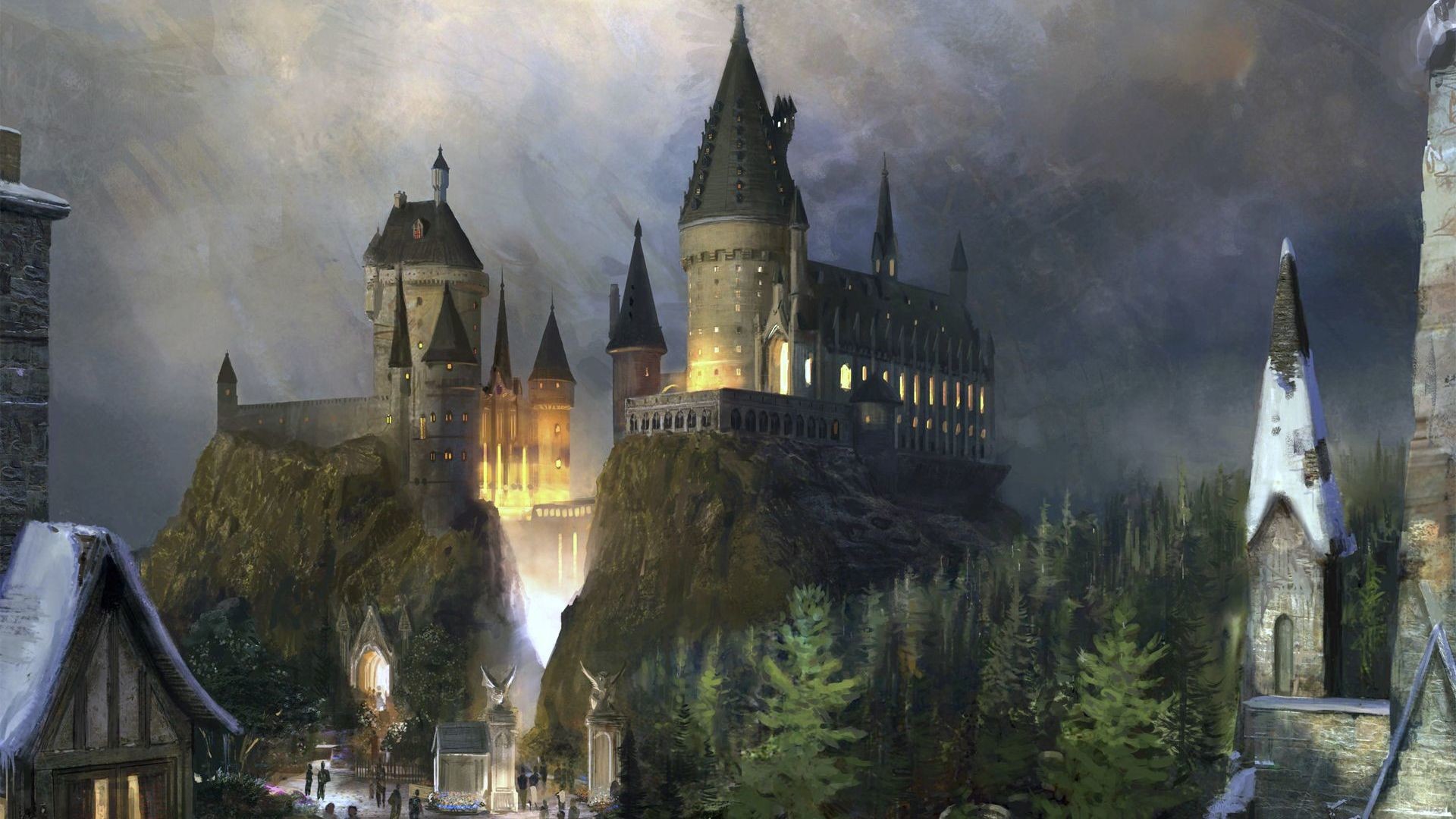 1920x1080 hogwarts castle harry potter artistic hd wallpaper 1920Ã1080 8029. Â«Â«