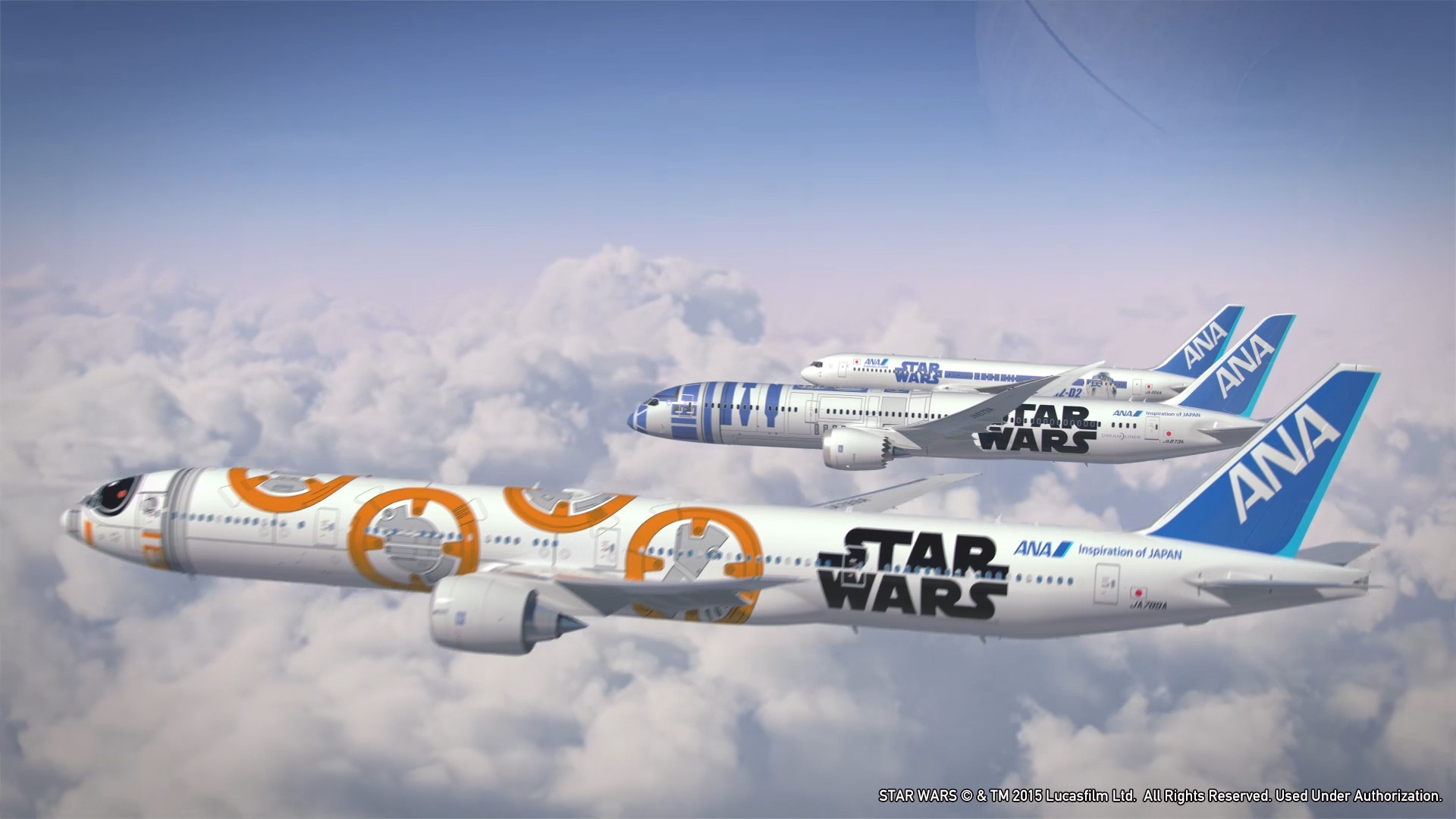 1920x1080 “My parts are showing? Oh, my goodness.” Excellent news Jedis. Japan's  largest airline ANA announced that two more of its planes will be decorated  with Star ...