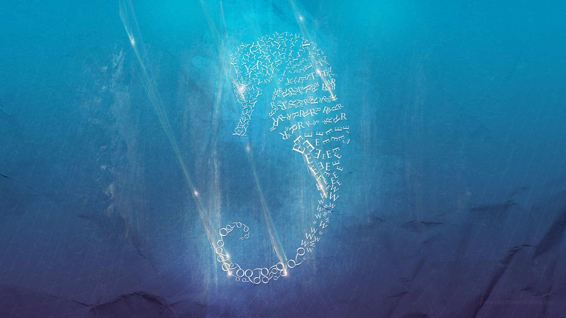 1920x1080 seahorse prev Abstract Typography Wallpaper Seahorse widescreen wallpaper  underwater type seahorse light hd free blue abstract