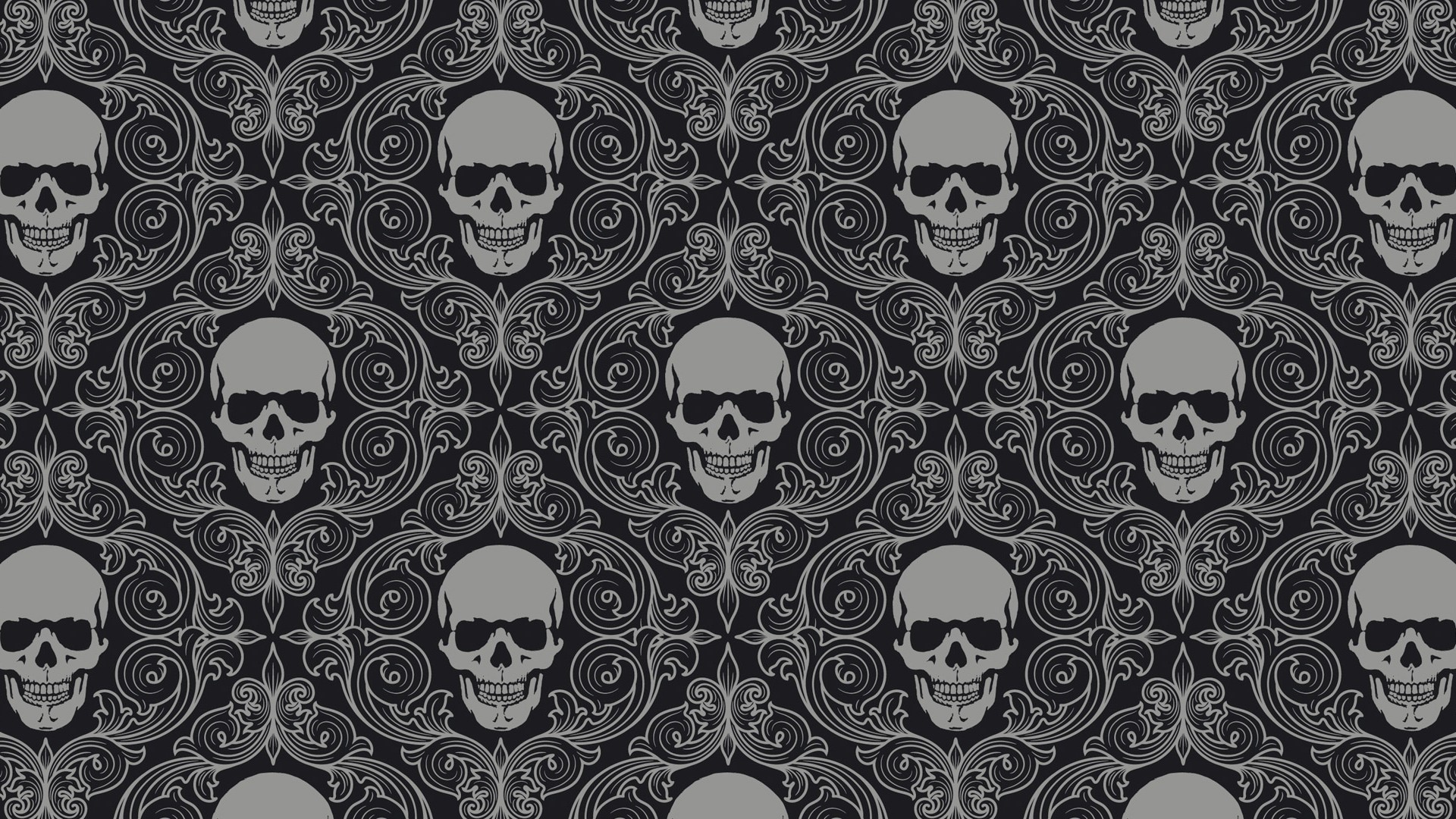 1920x1080 Skull Tiles Background