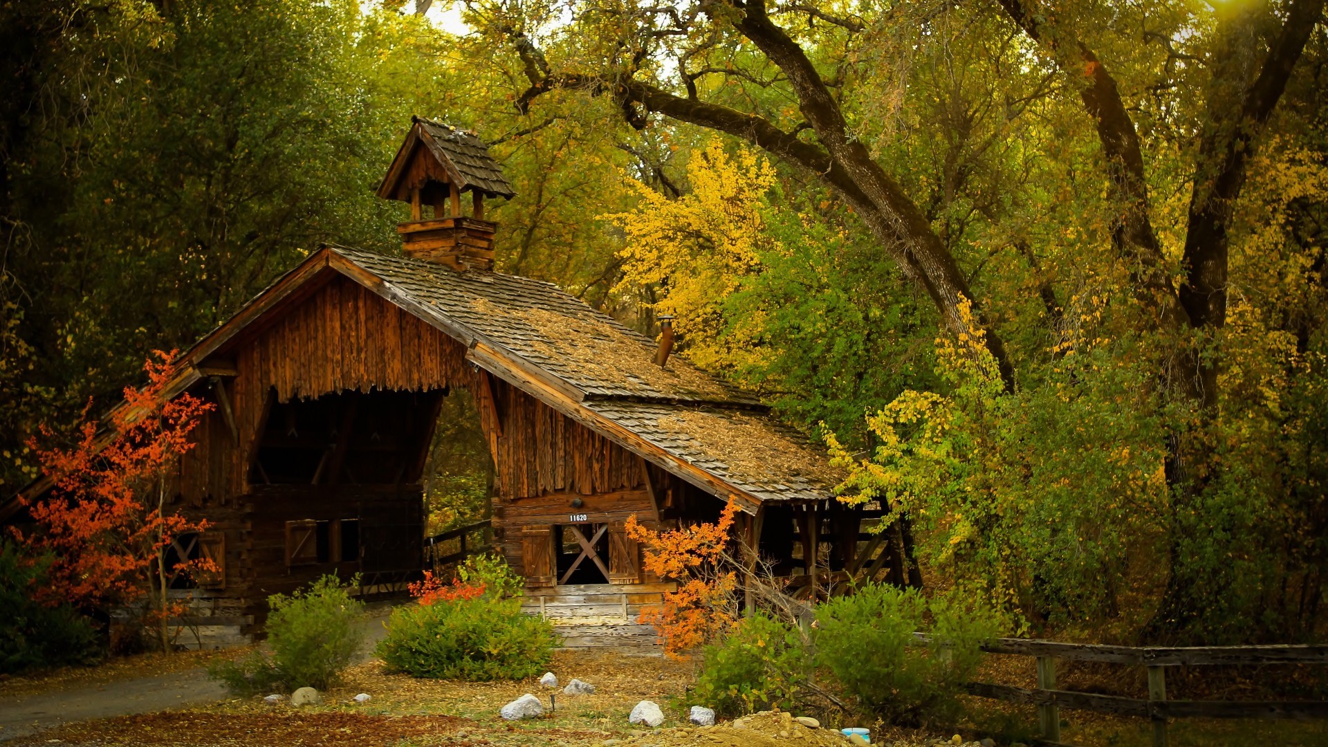 1920x1080 Barn in the woods wallpaper -  (1080p)