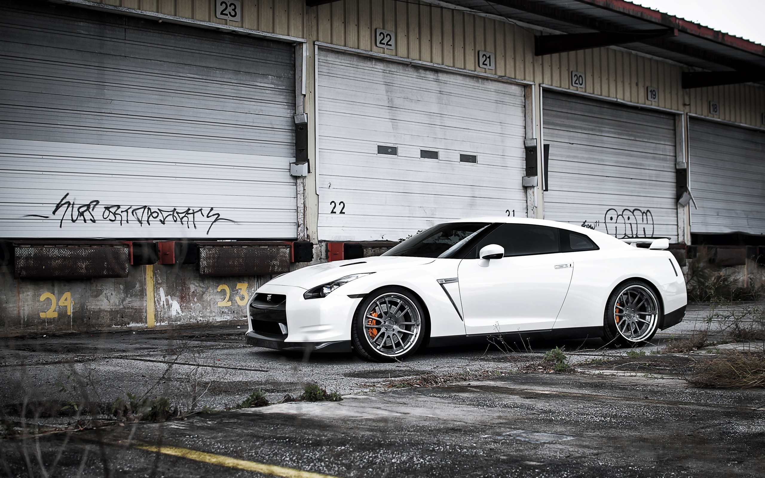 2560x1600 White Nissan GT-R Side wallpapers, White Nissan GT-R Side stock photos,