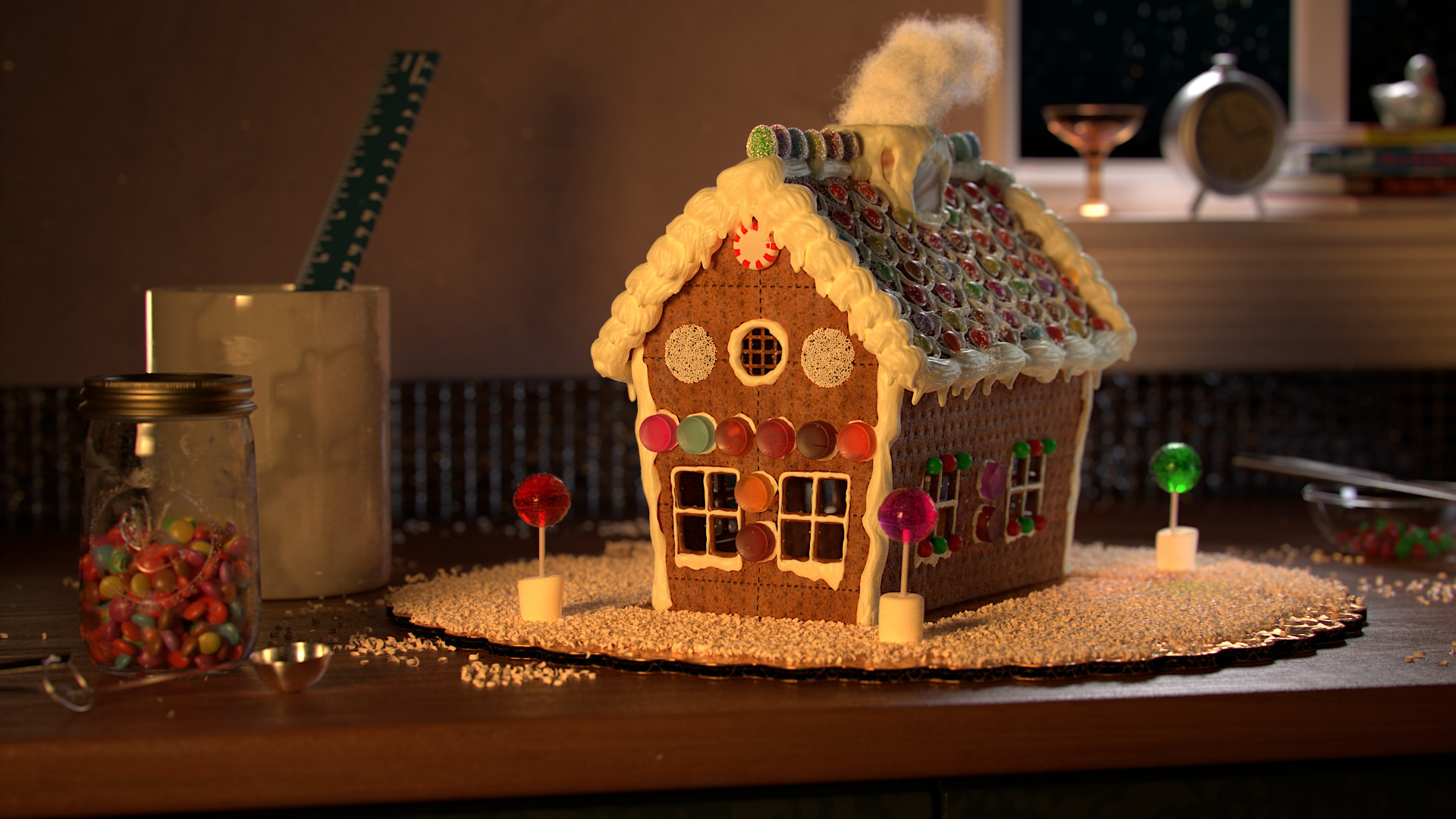 1920x1080 Gingerbread House