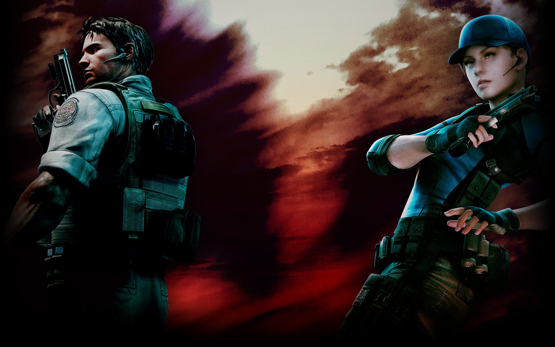 1920x1200 Resident Evil 5 images Chris and Jill HD wallpaper and background photos