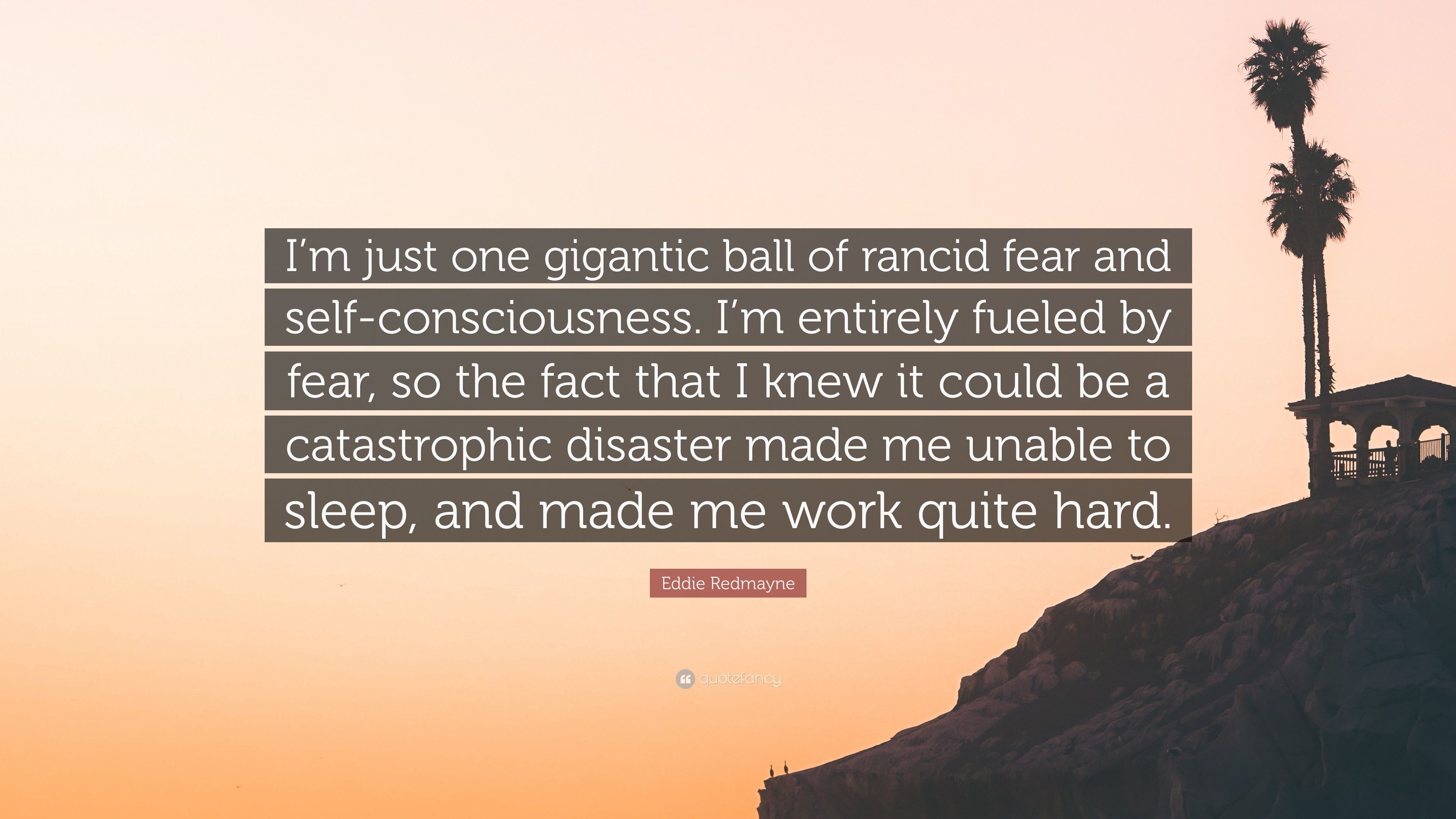 3840x2160 Eddie Redmayne Quote: “I'm just one gigantic ball of rancid fear and