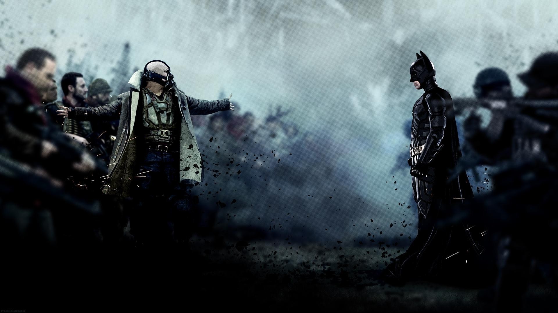1920x1080 Bane and Batman - The Dark Knight Rises HD Wallpaper 