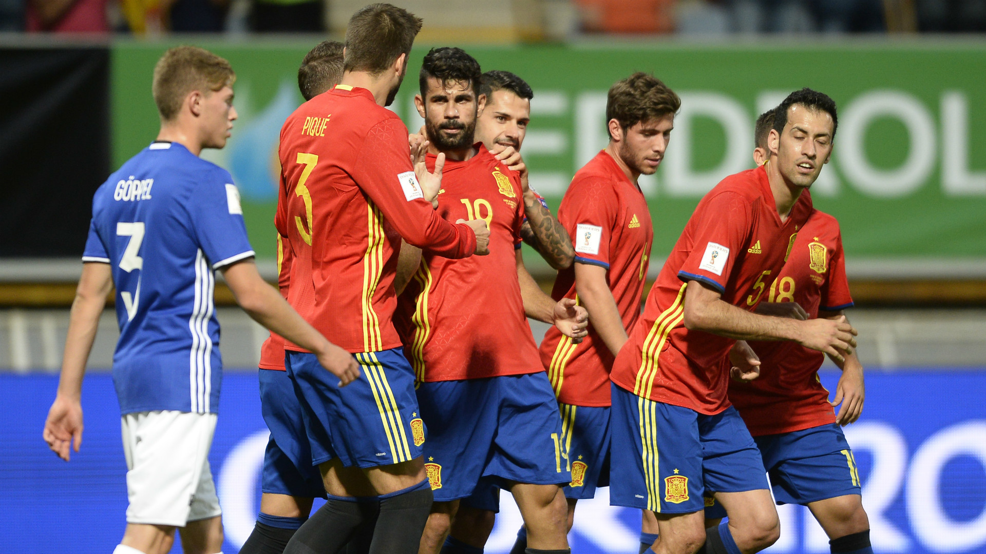 1920x1080 Spain 8-0 Liechtenstein: La Roja ease to victory