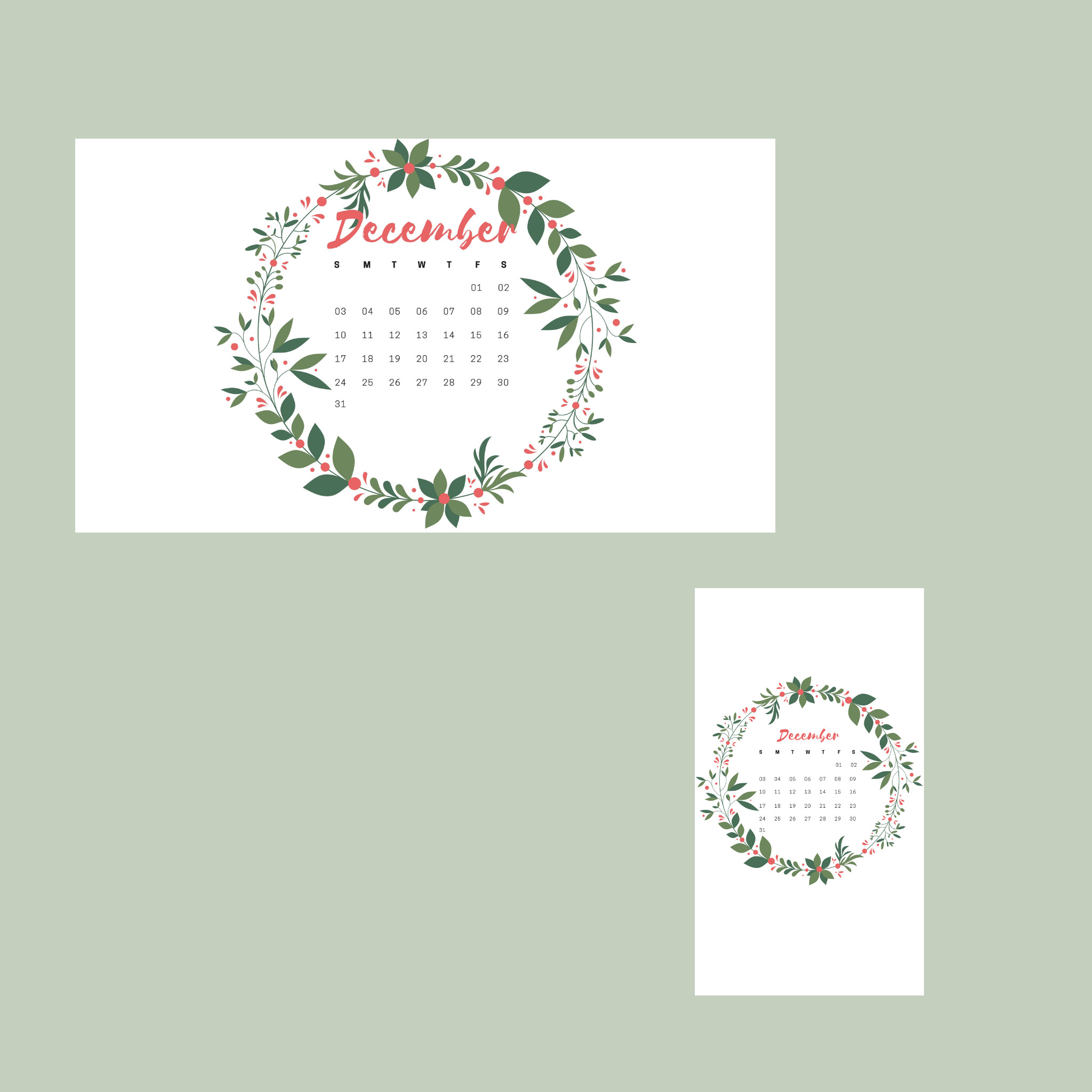 2048x2048 December Mistletoe Wallpaper