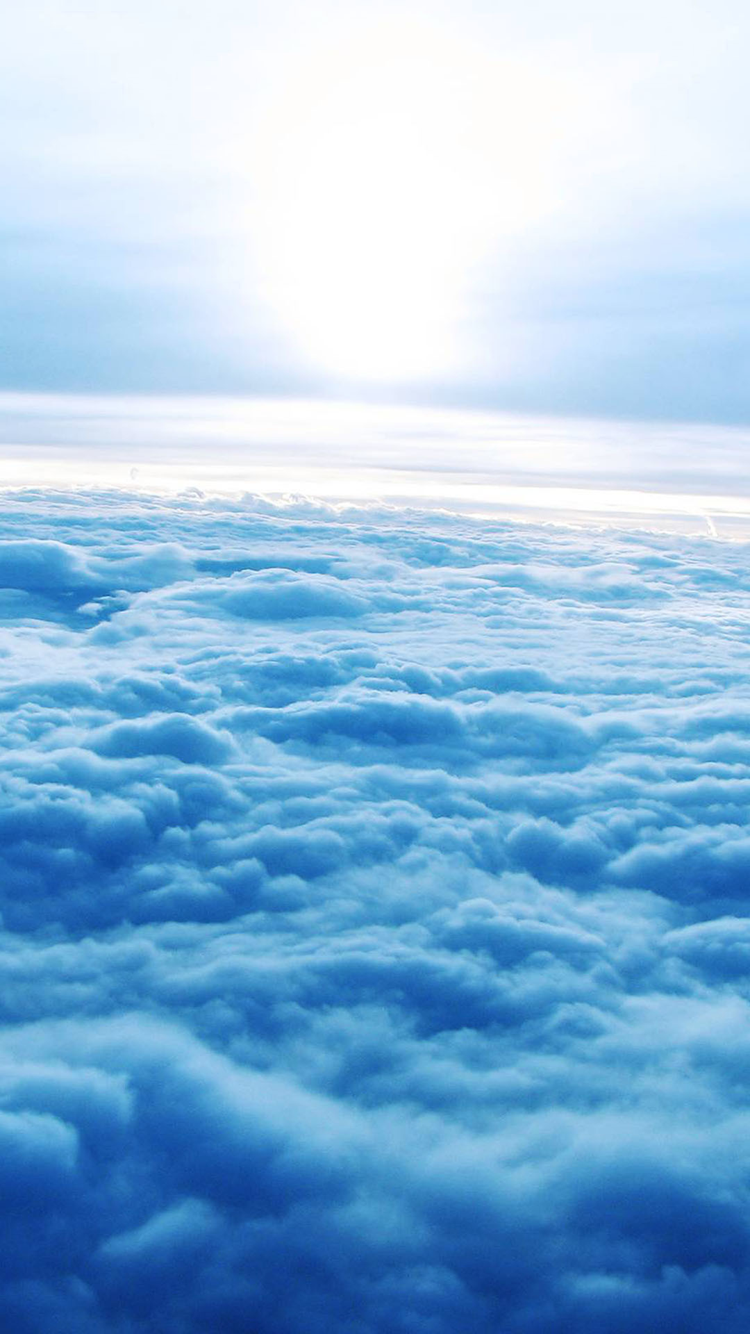 1080x1920 Soft Blue Clouds Aerial Android Wallpaper ...