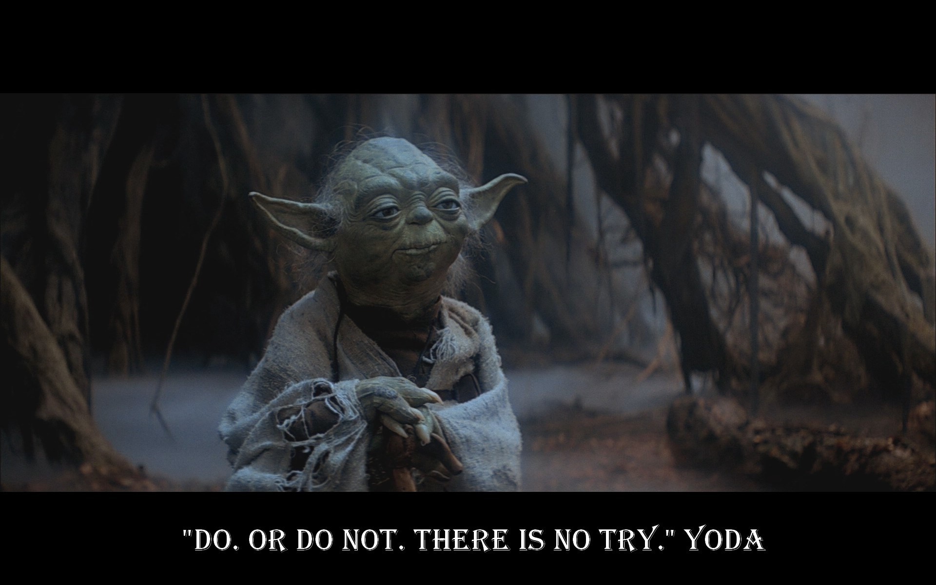 1920x1200 Star Wars Yoda Quote Wallpaper