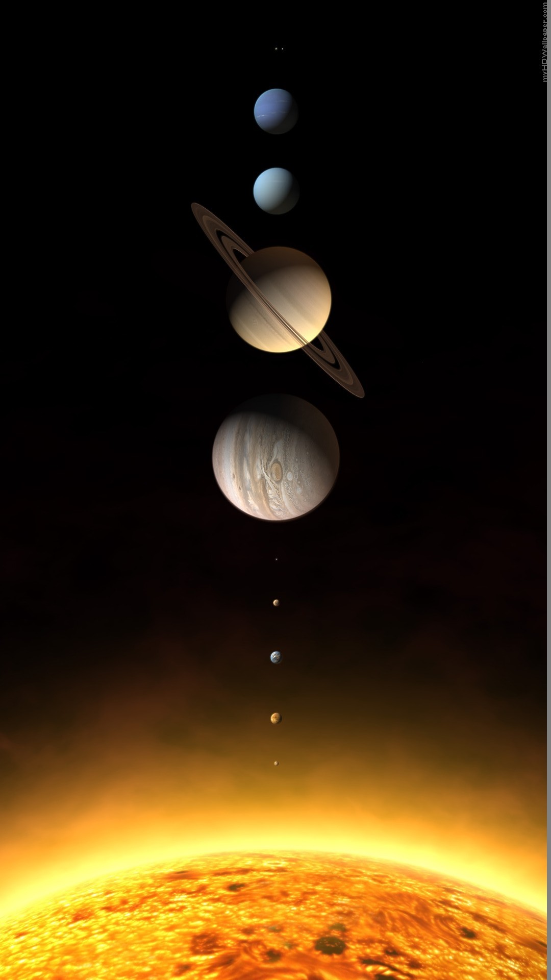 1080x1920 Realistic Solar System Planets Rendering iPhone 6+ HD Wallpaper ...