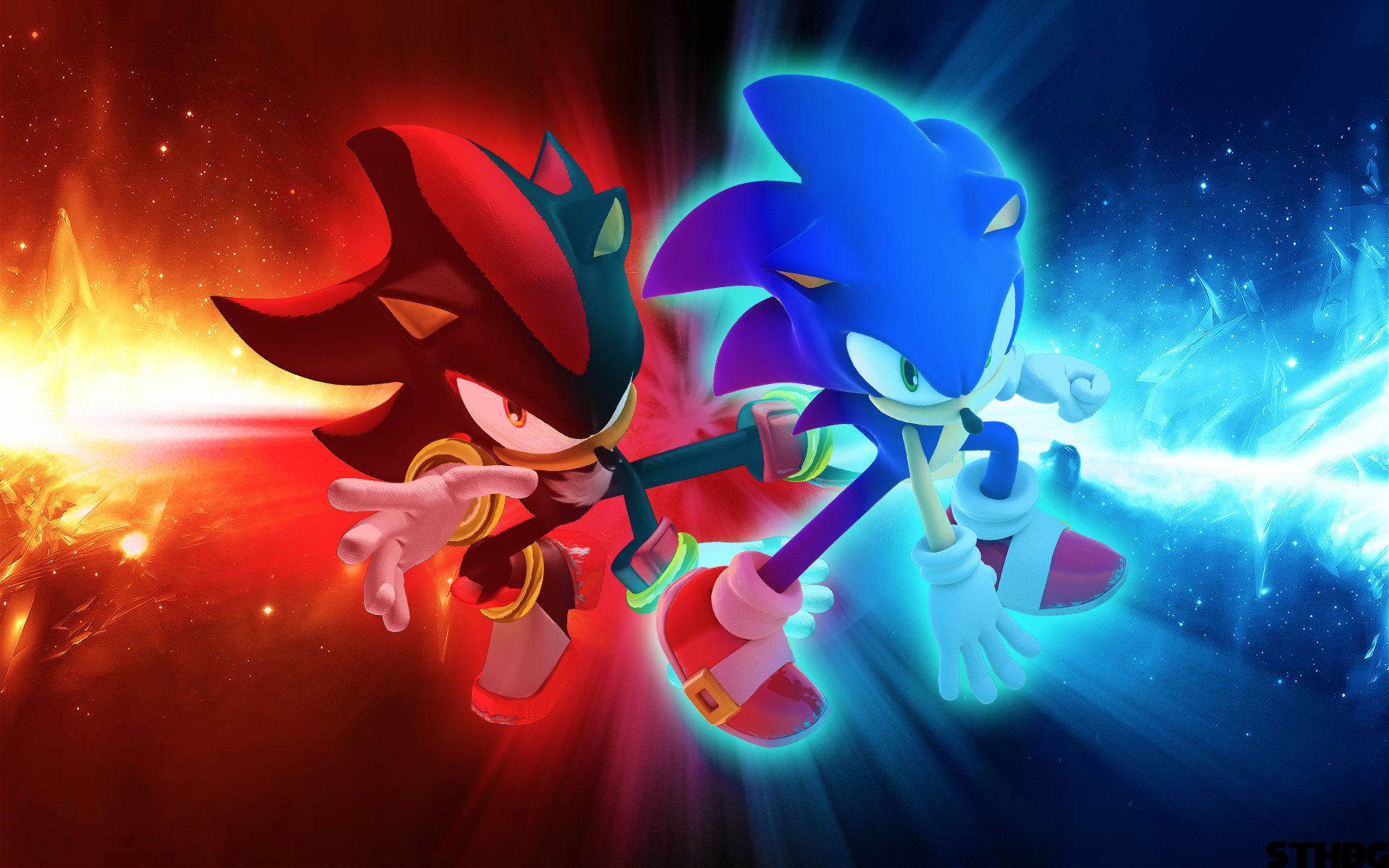1920x1200 wallpaper.wiki-Sonic-and-Shadow-Wallpaper-by-SonicTheHedgehogBG-