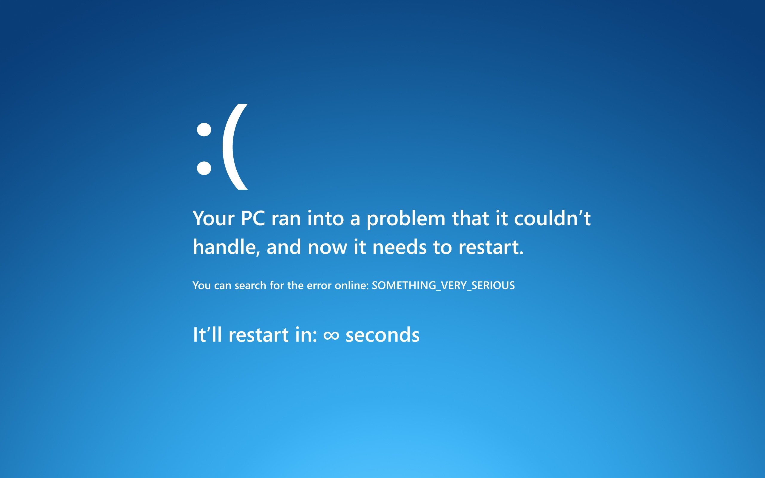 2560x1600 An amusing Windows 8 blue screen of death