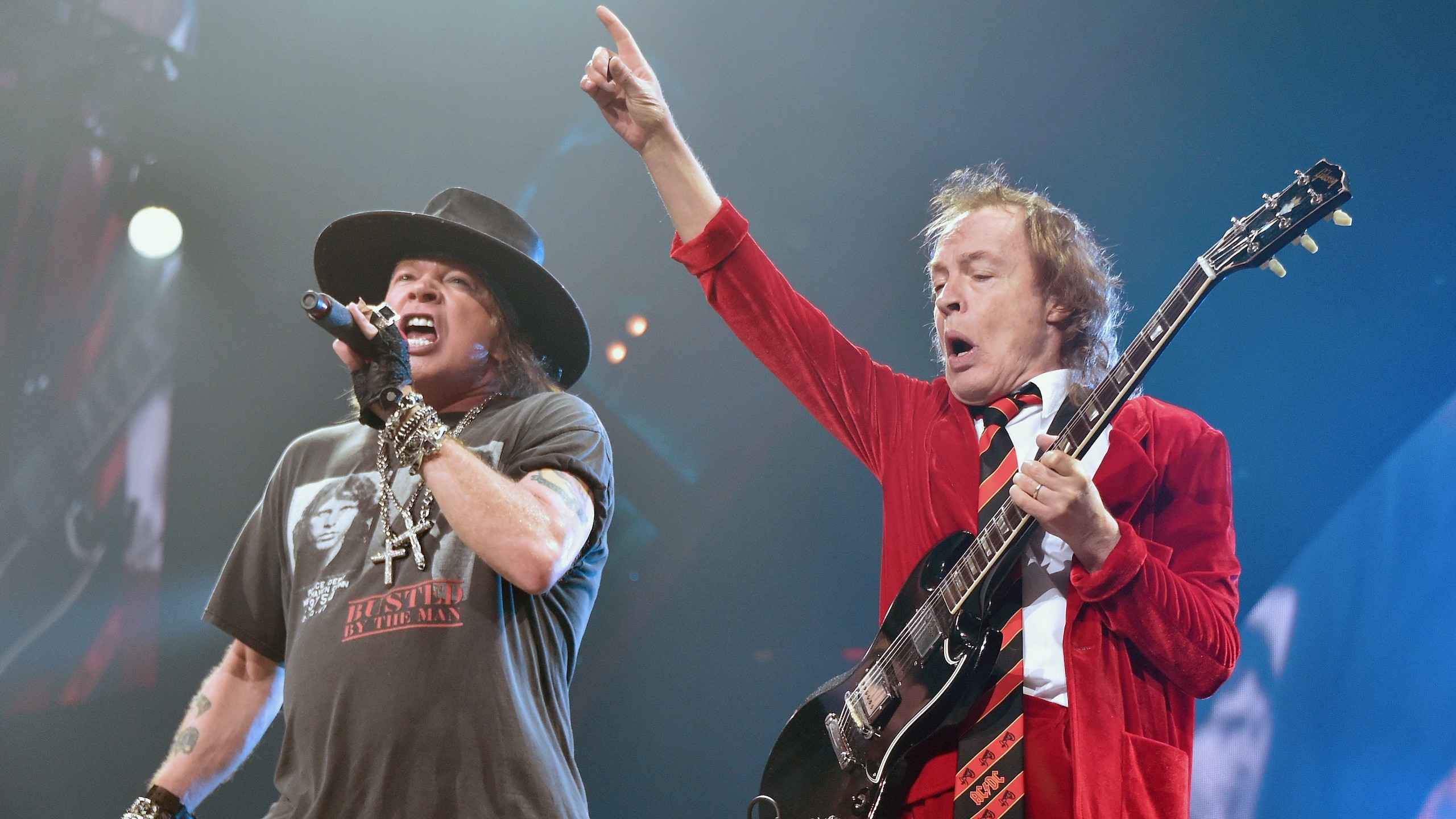 2560x1440 Reports Suggest Axl Rose Is Working On A New AC/DC Album With Angus Young -  Music Feeds