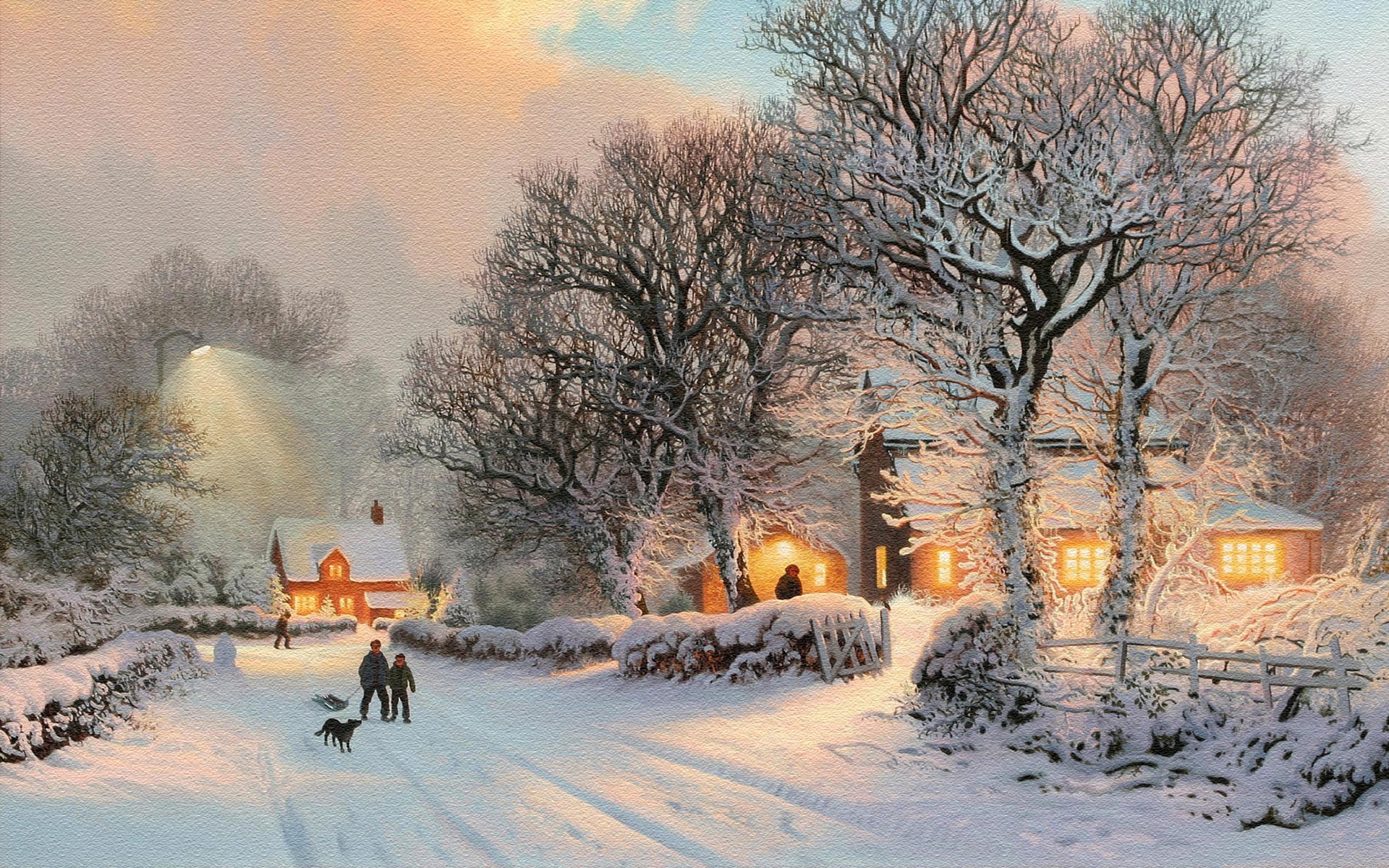 1920x1200 Winter Scene Wallpaper