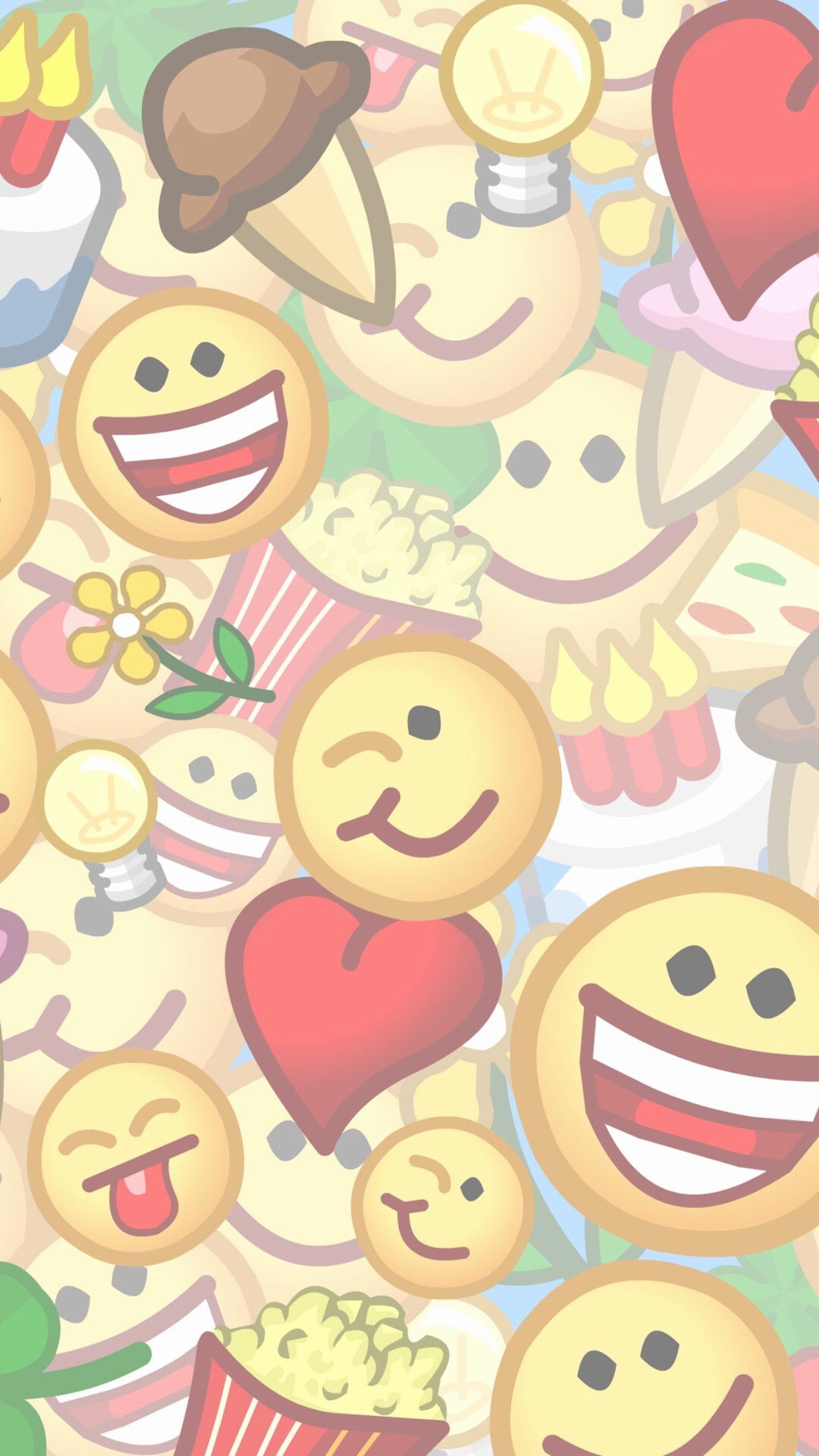 1242x2208 63+ Cute Emoji Wallpapers on WallpaperPlay