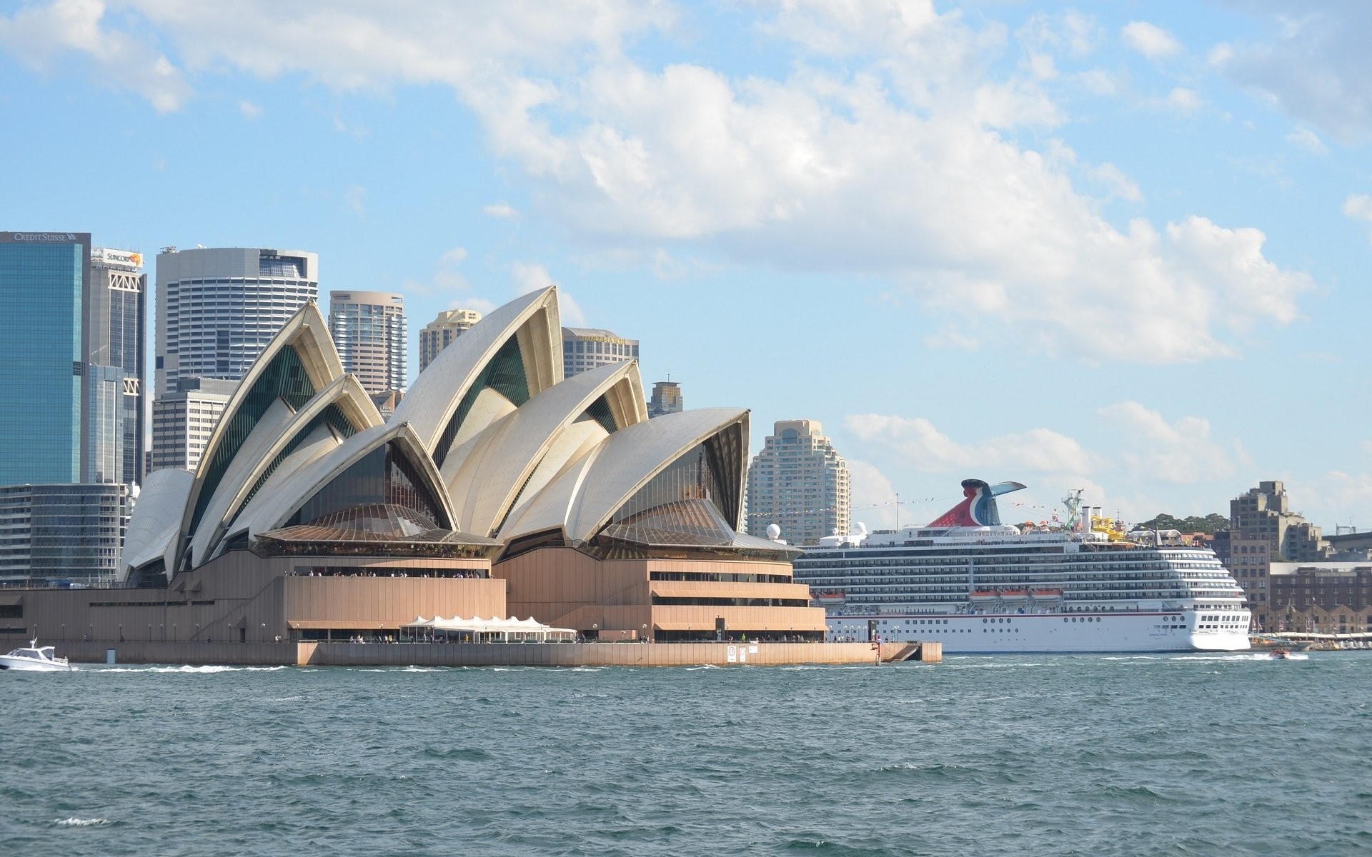 1920x1200 Man Made - Sydney Opera House Sydney Australia Cruise Ship Carnival Spirit  City Wallpaper
