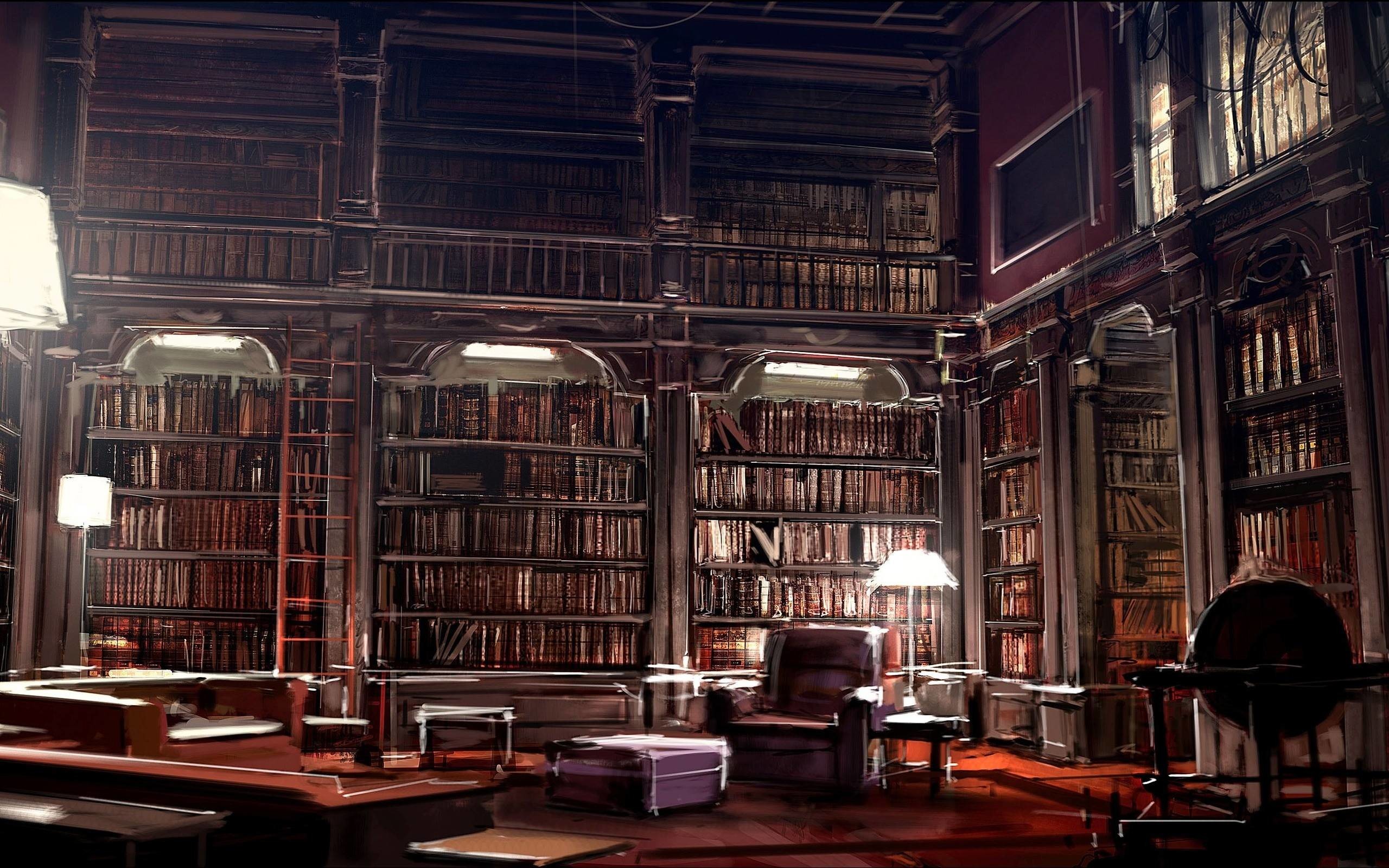 2560x1600 Interior Library Design Hd Wallpaper Library Wallpapers Great