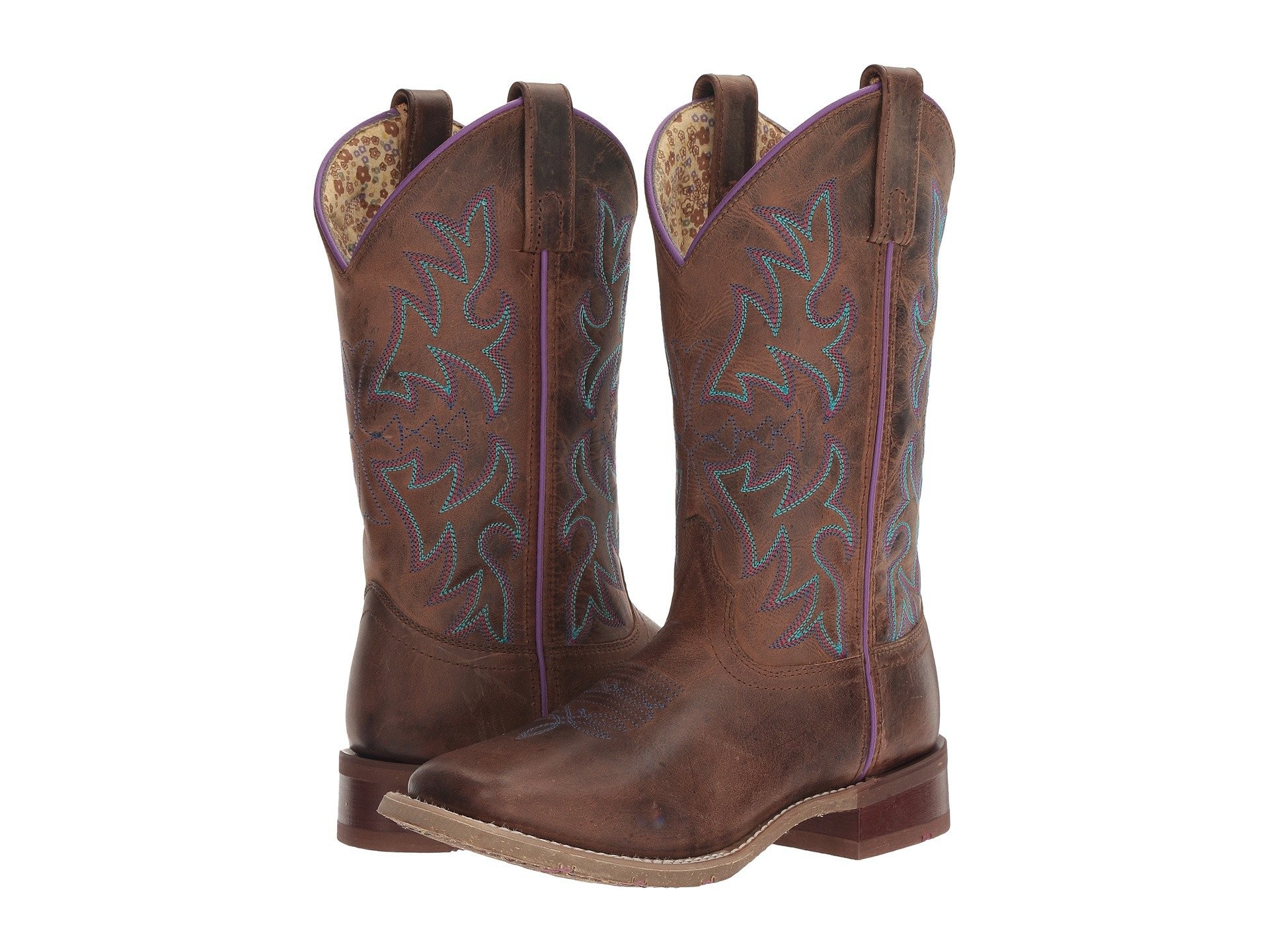 1920x1440 Laredo Women's Rust Ellery Embroidered Leather Cowboy Boots 5654