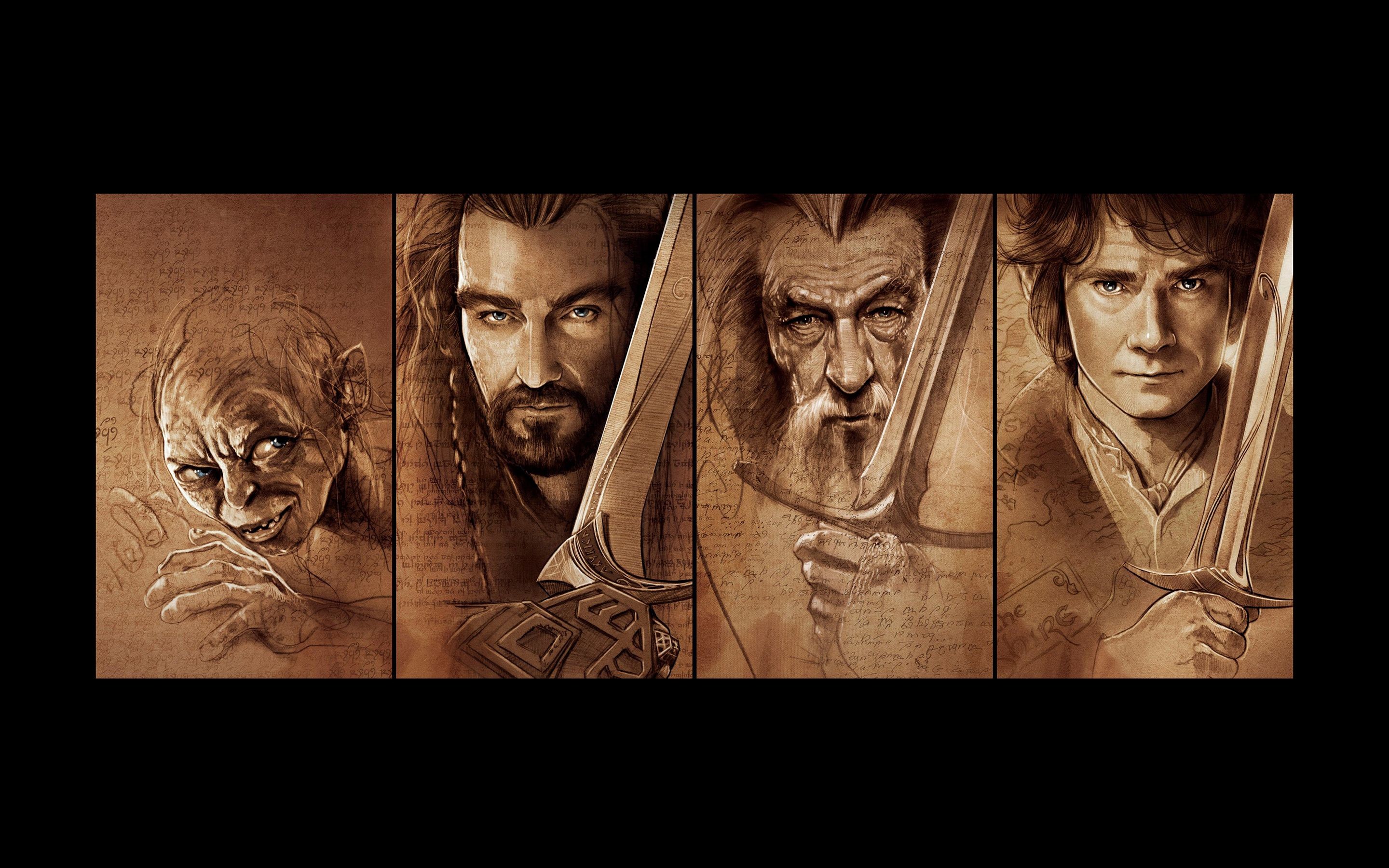 2880x1800 The Lord of the Rings The Hobbit Sword Drawing Gollum Smeagol Gandalf  Thorin wallpaper |  | 45616 | WallpaperUP