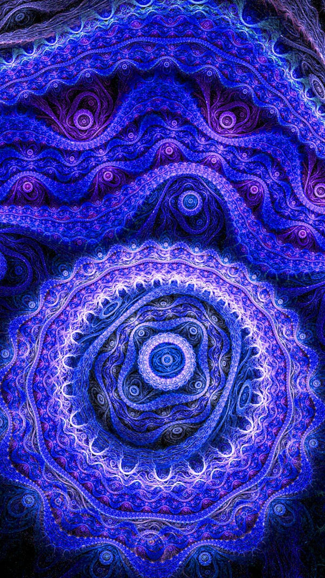 1080x1920  Wallpaper abstract, blue, pattern, purple, dark