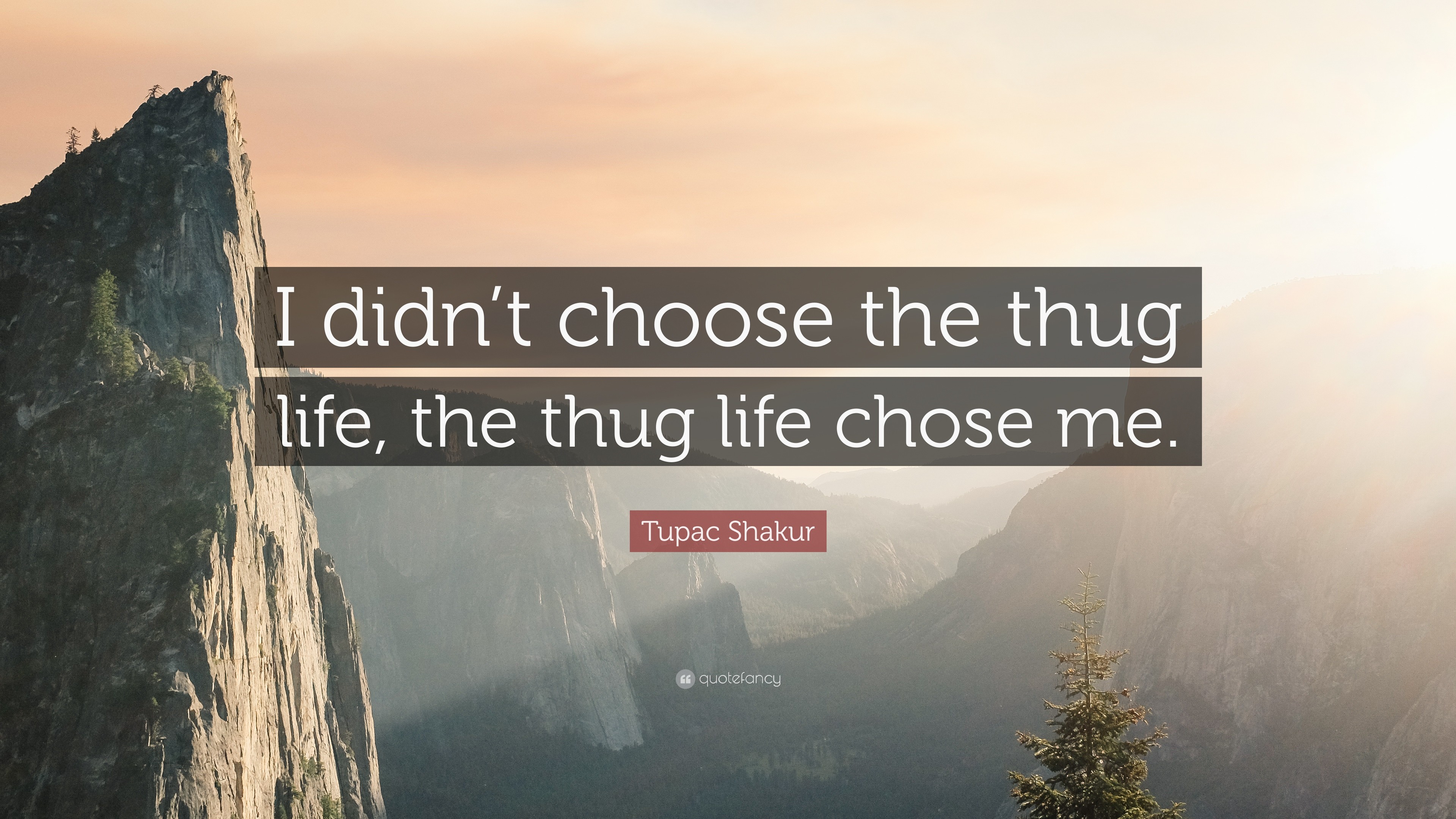 3840x2160 Tupac Shakur Quote: “I didn't choose the thug life, the thug