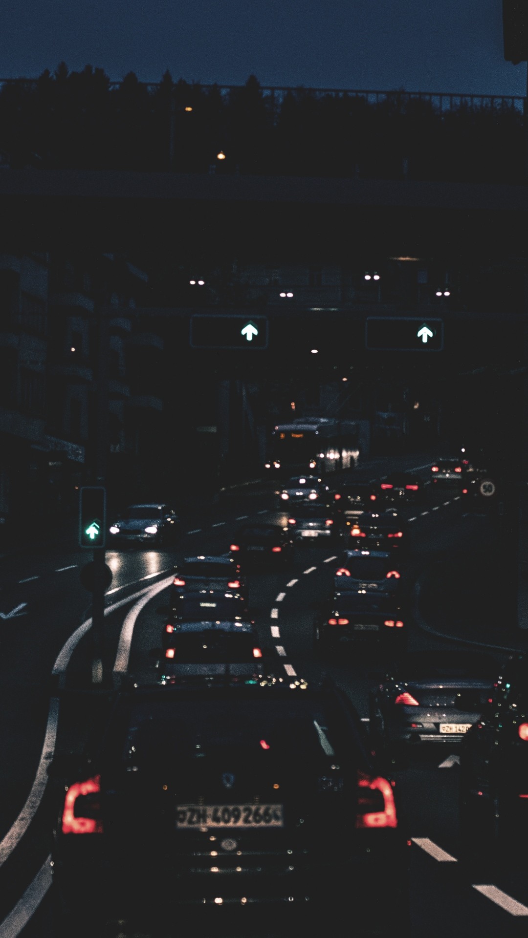 1080x1920 Preview wallpaper night city, city lights, cars, traffic, street 