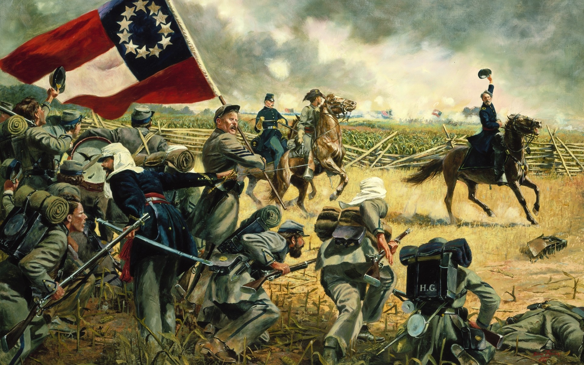1920x1200 American Civil War Wallpapers, Art, Painting | HD Desktop Wallpapers