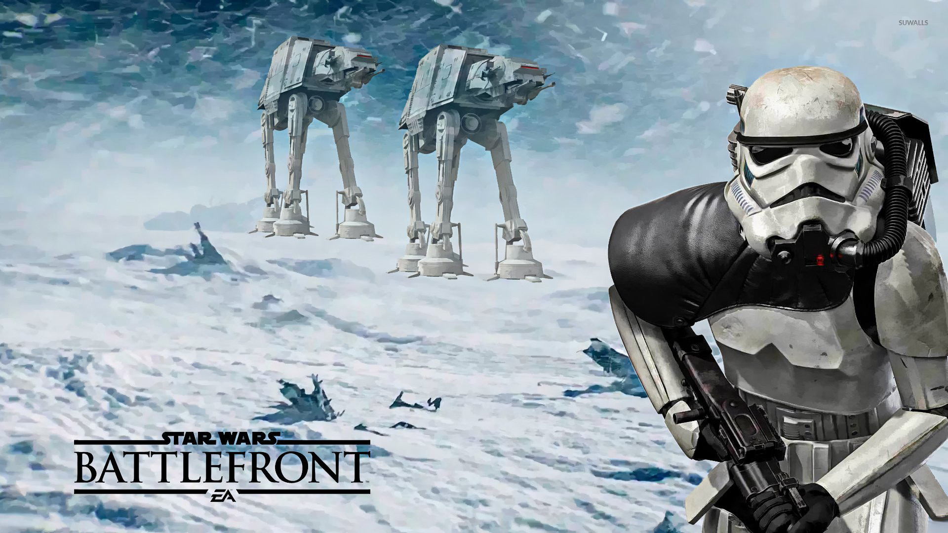 1920x1080 Stormtrooper and AT-ATs in Star Wars Battlefront wallpaper  jpg