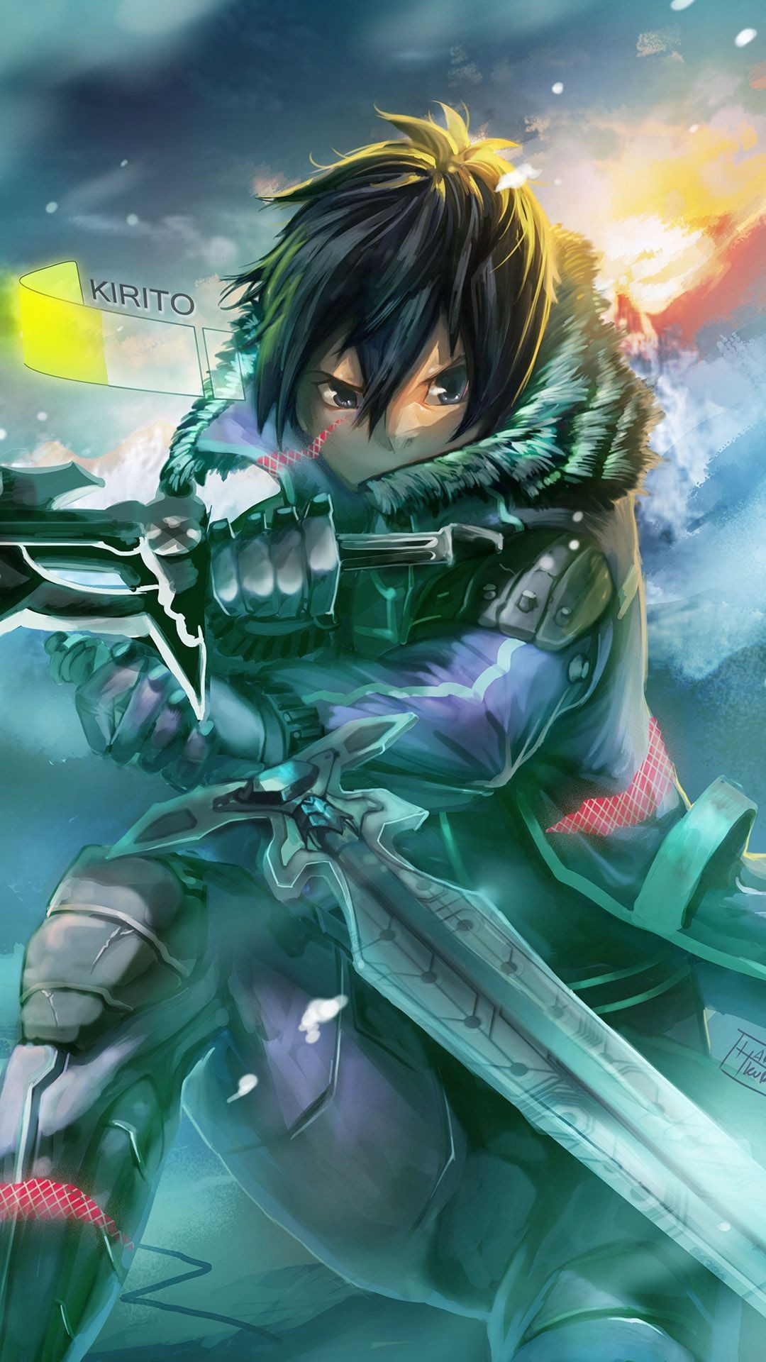 1080x1920 ... Kirito - Sword Art Online Anime mobile wallpaper