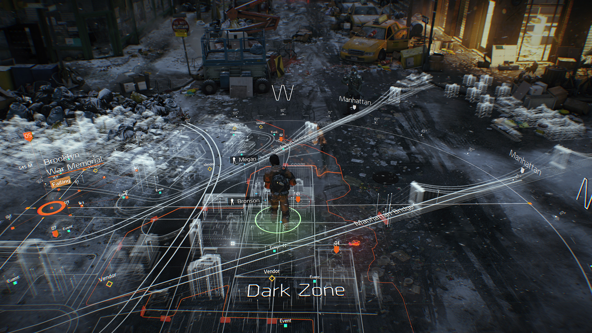 1920x1080 The Division World Map of New York and your location in that world. You can