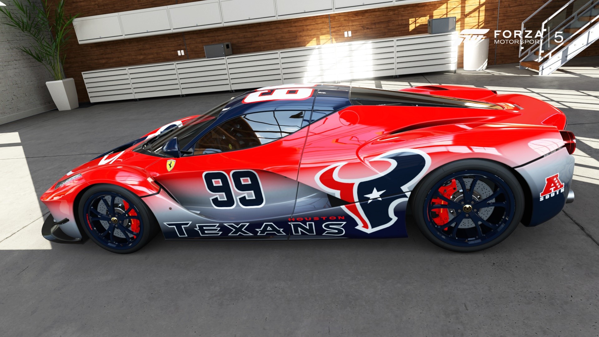 1920x1080 EVS Motors has rendered a Ferrari LaFerrari with the Houston Texans livery  specifically for JJ Watt.