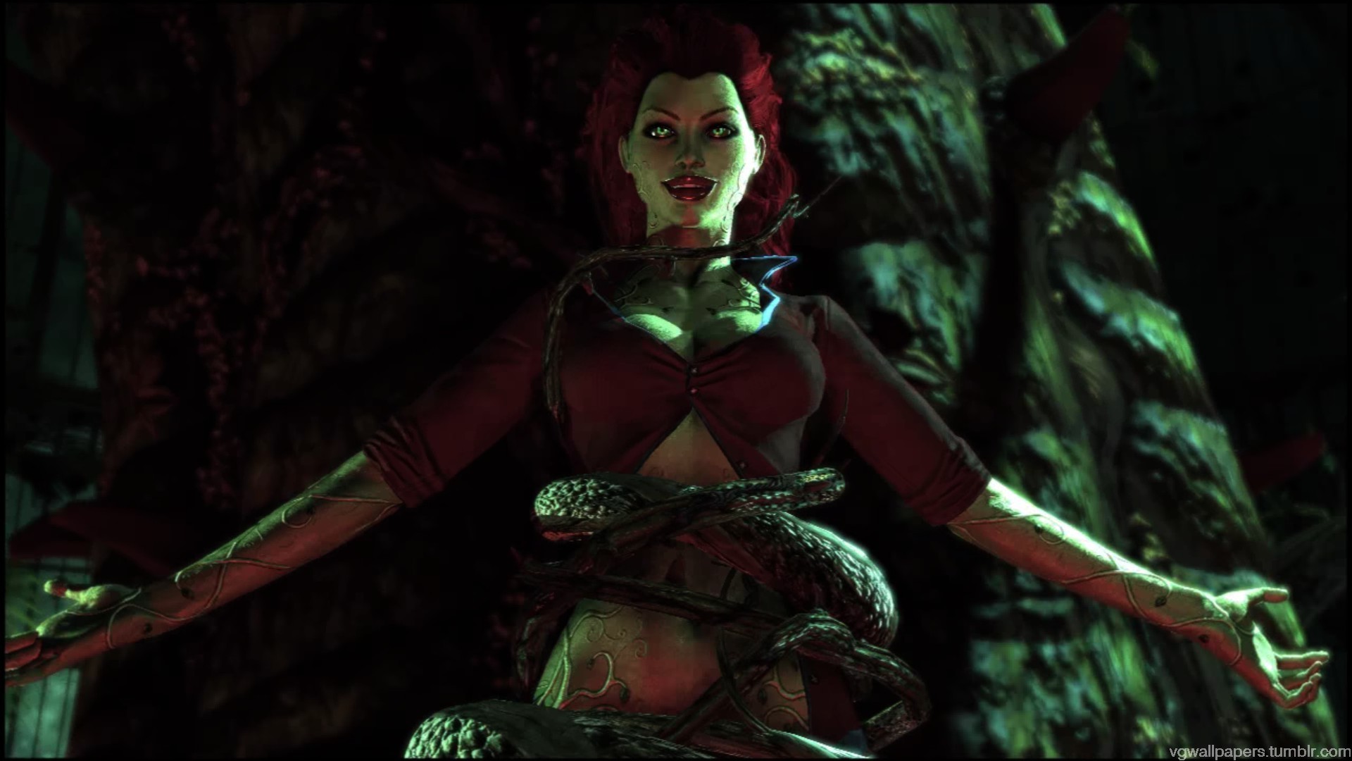 1920x1080 Poison Ivy - a screenshot from The Batman: Arkham Asylum Click image for  full 