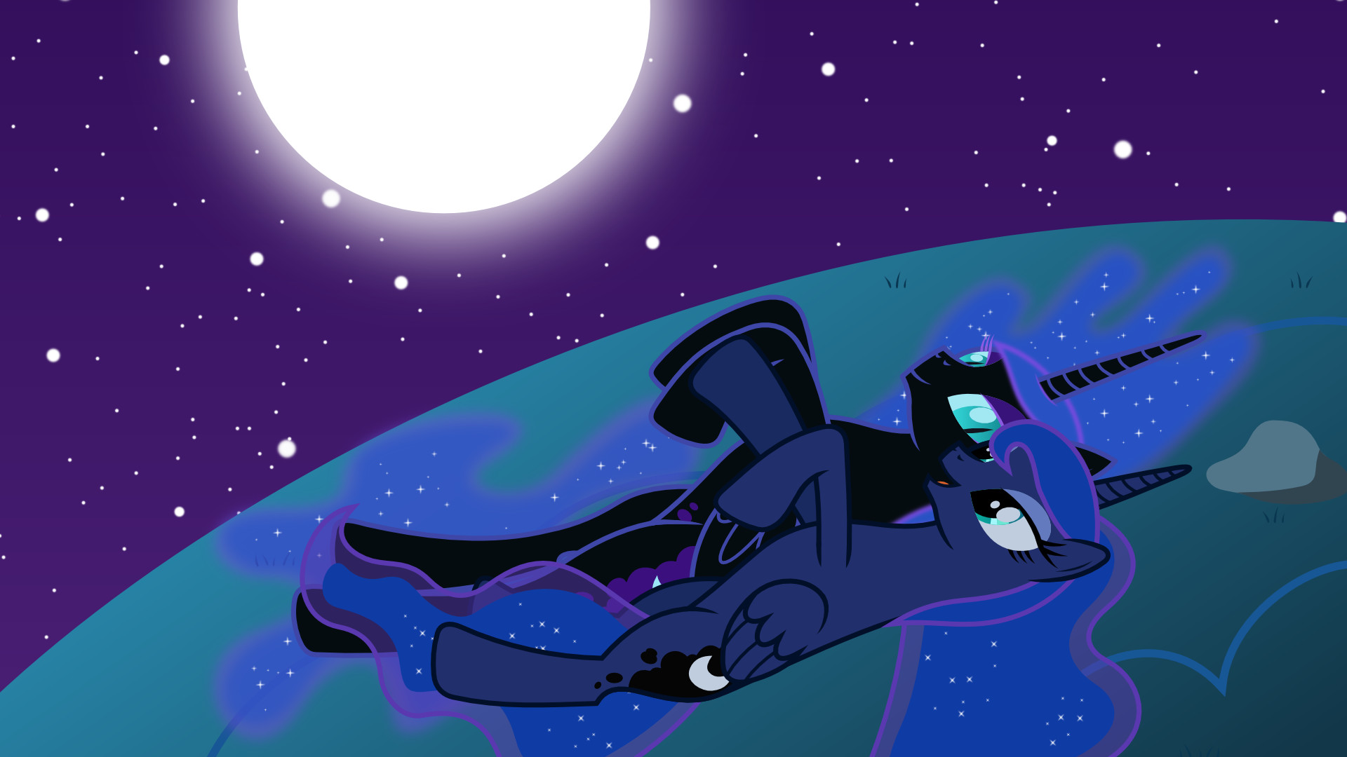 1920x1080 ... Nightmare and Luna Stargazing (2) (Wallpapers) by 90Sigma