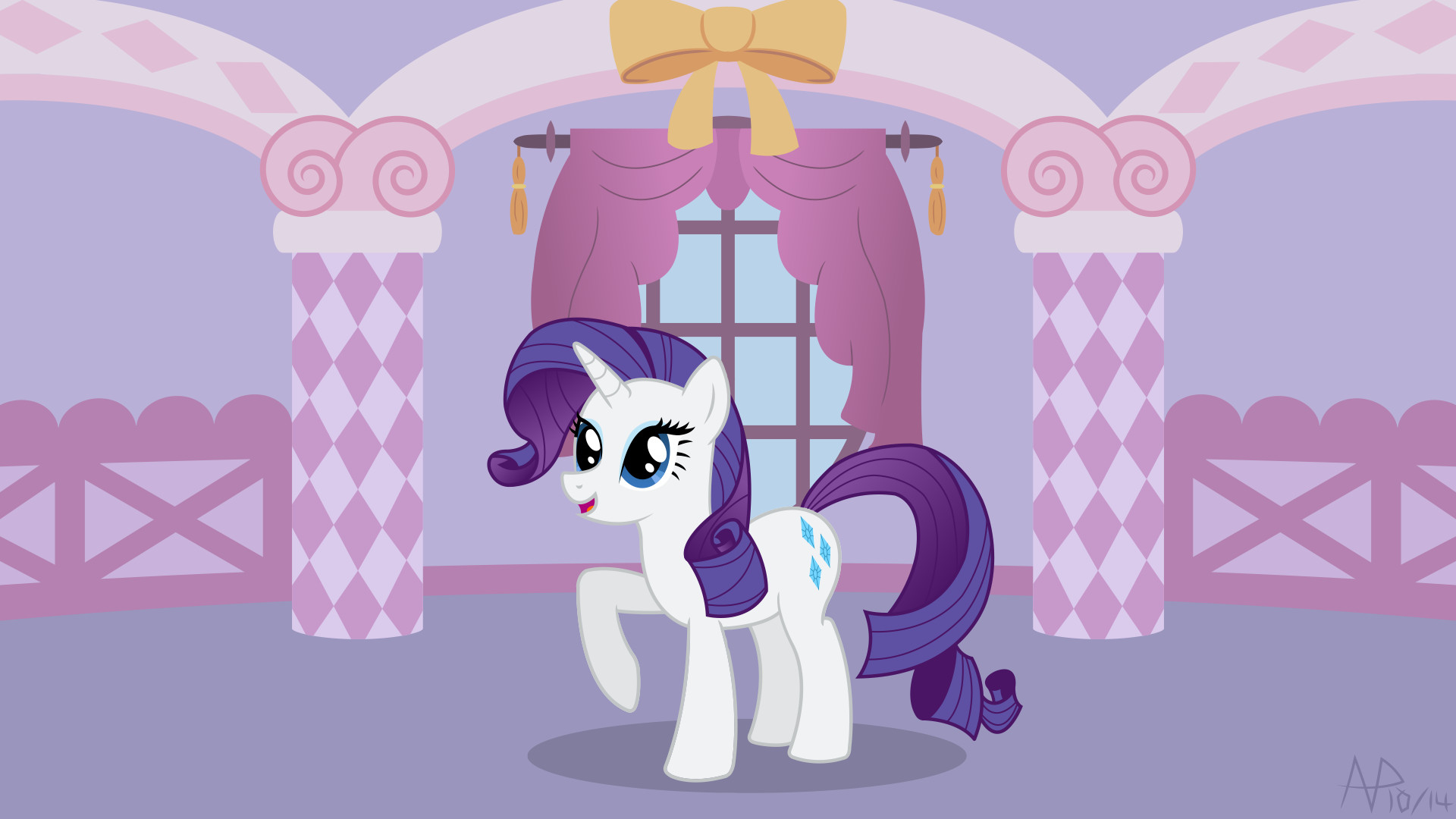 1920x1080 ... My Little Pony - Rarity in her Boutique Background by AdamZeAddict