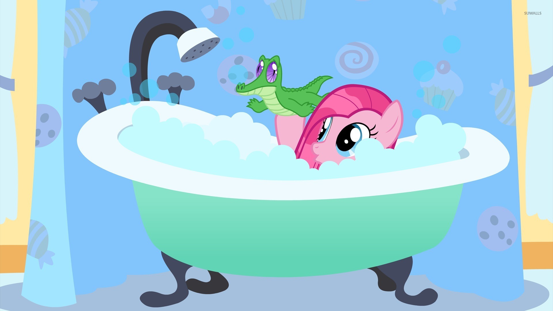 1920x1080 Pinkie Pie having a bath - My Little Pony wallpaper  jpg