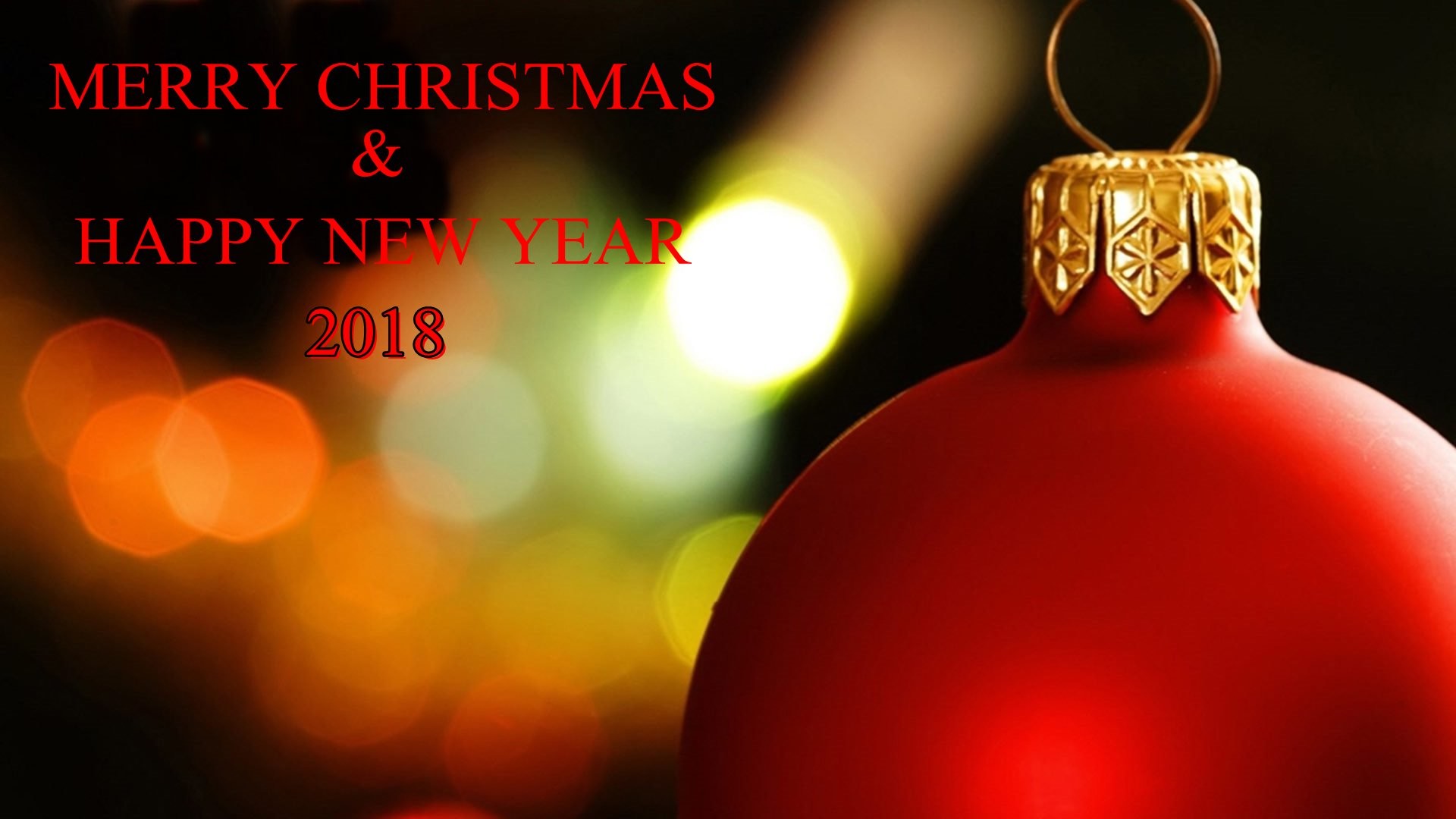 1920x1080 2018 Happy New Year Merry Christmas HD Wallpapers