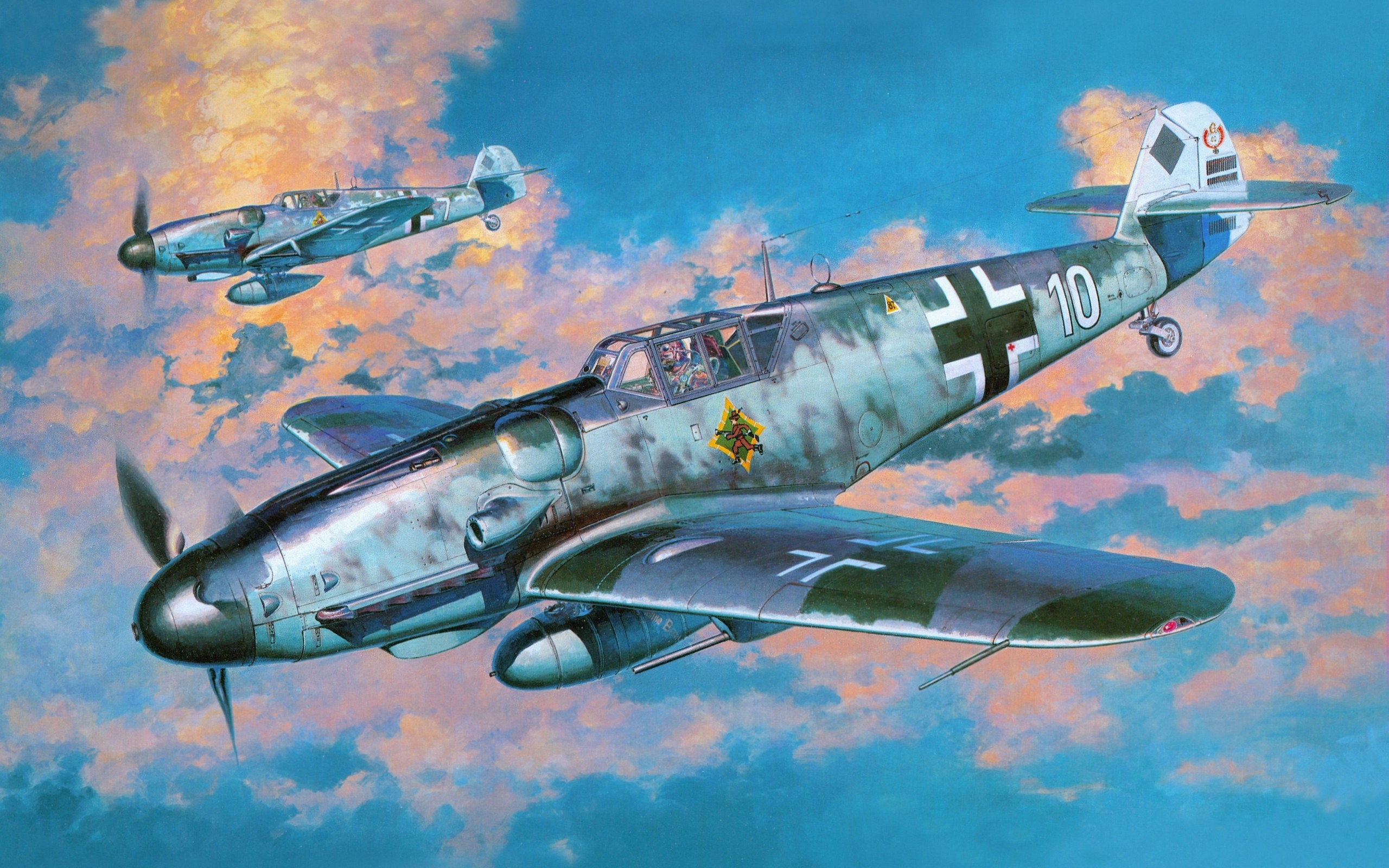 2560x1600 Messerschmitt, Messerschmitt Bf 109, Luftwaffe, Aircraft, Military,  Artwork, Military Aircraft, World War II, Germany Wallpapers HD / Desktop  and Mobile ...