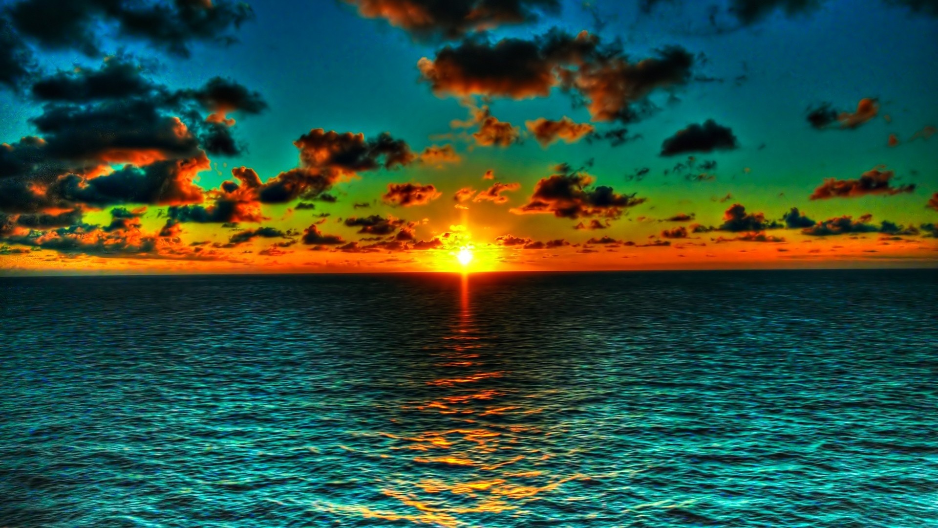 1920x1080 Pretty Ocean Sunset