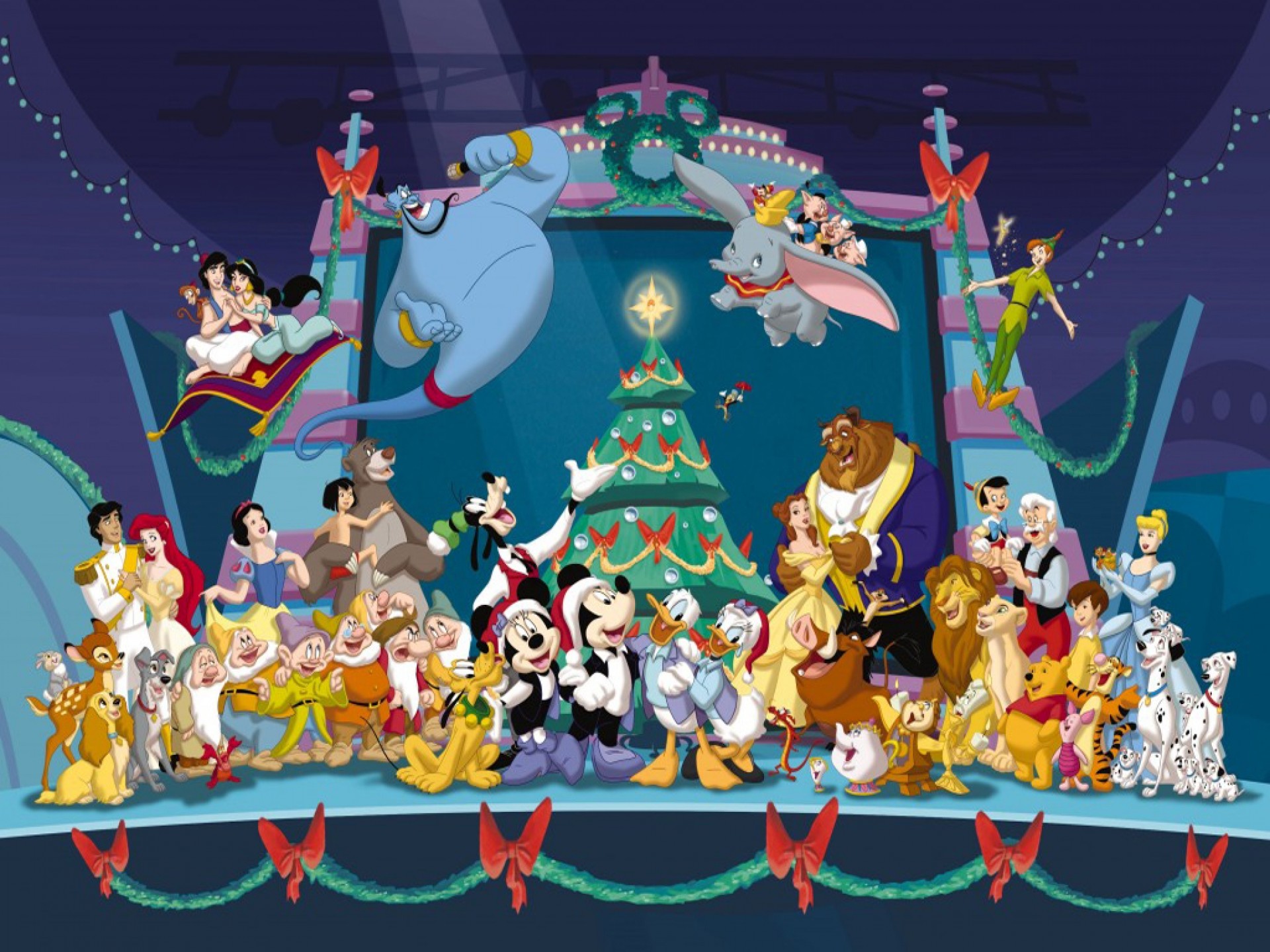1920x1440 Disney characters christmas wallpaper cartoons 1920x1080.