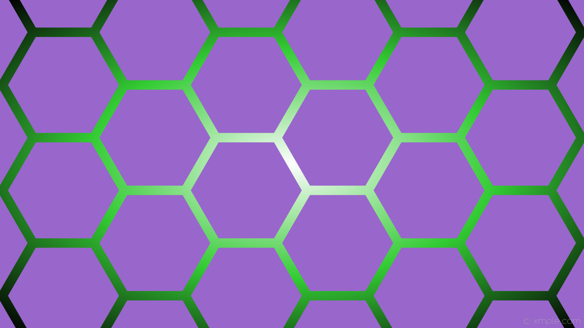 1920x1080 wallpaper glow gradient green hexagon white black purple amethyst lime green  #9966cc #ffffff #