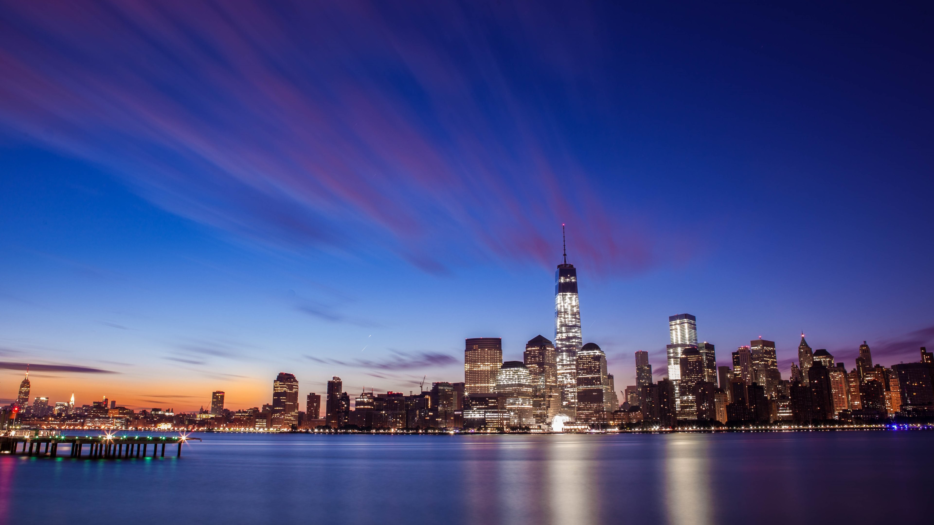 3840x2160 Wallpaper: New York City Skyline Sunrise