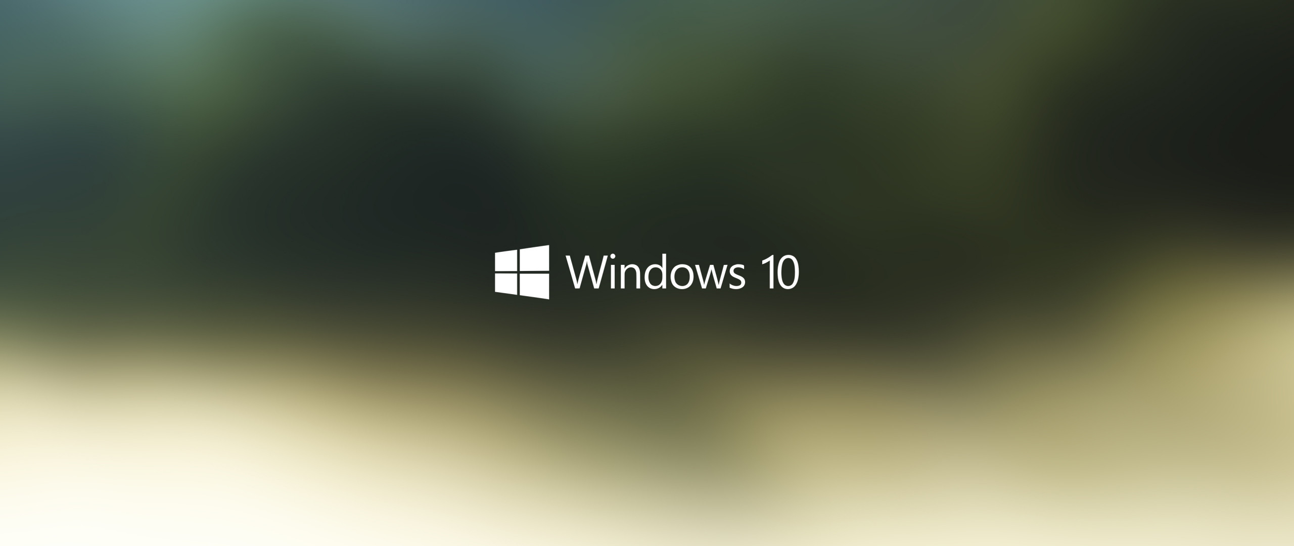 2560x1080  Wallpaper windows 10, logo, operating system