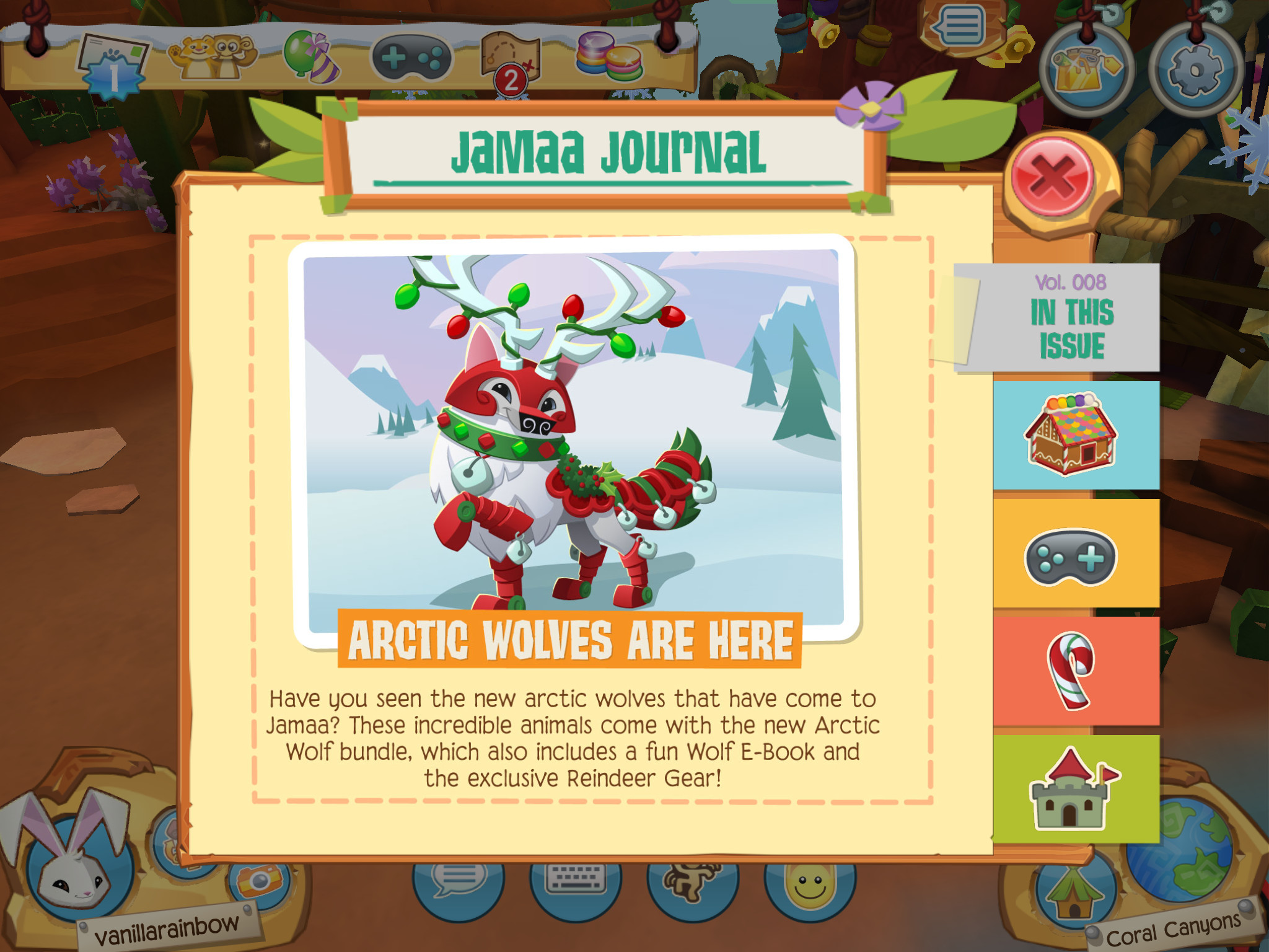 2048x1536 Volume 8 of the Jamaa Journal is out! Arctic Wolves have arrived in PWB!  They come with a cool Jamaaliday outfit! Make sure to go check them out!
