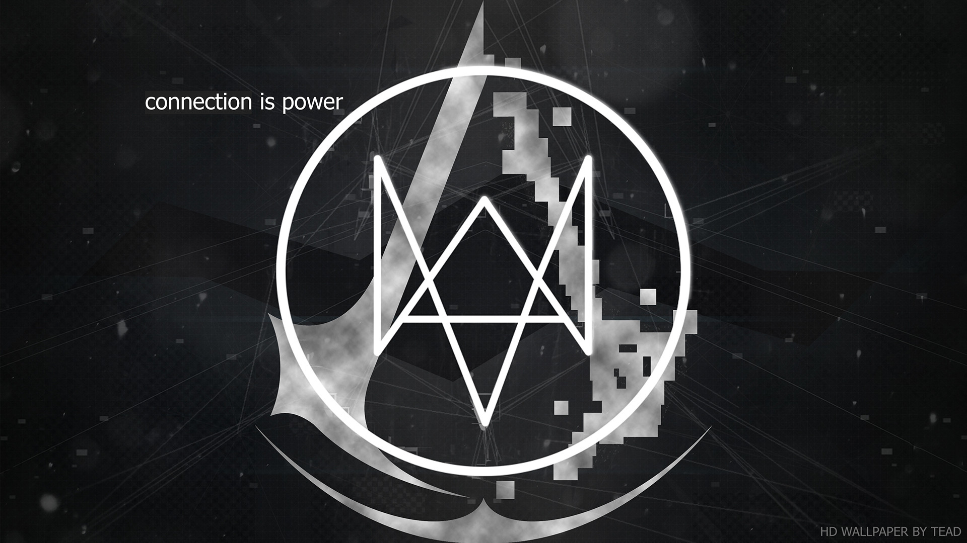 1920x1080 ... Assassin's Creed insignia + Watch Dogs by teaD by santap555