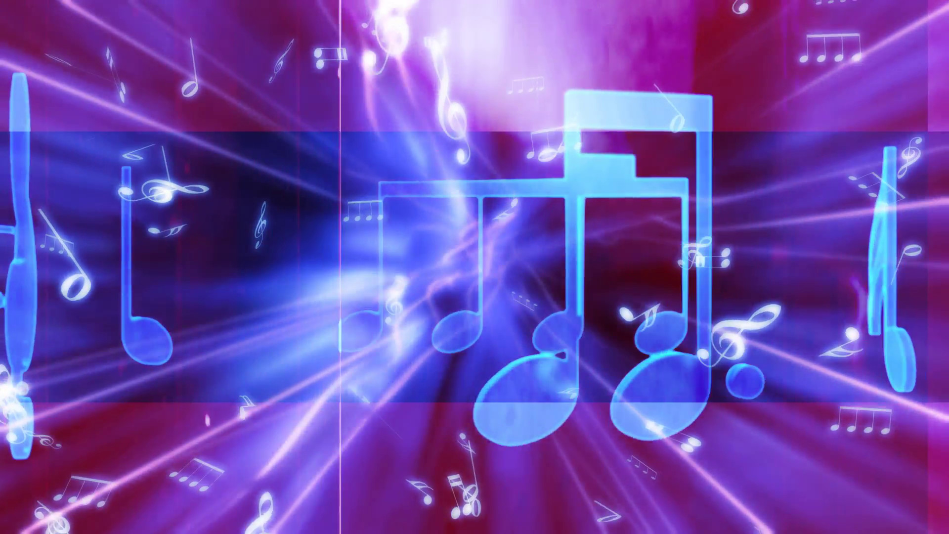 1920x1080 Subscription Library Bright Blue Music Note On Purple